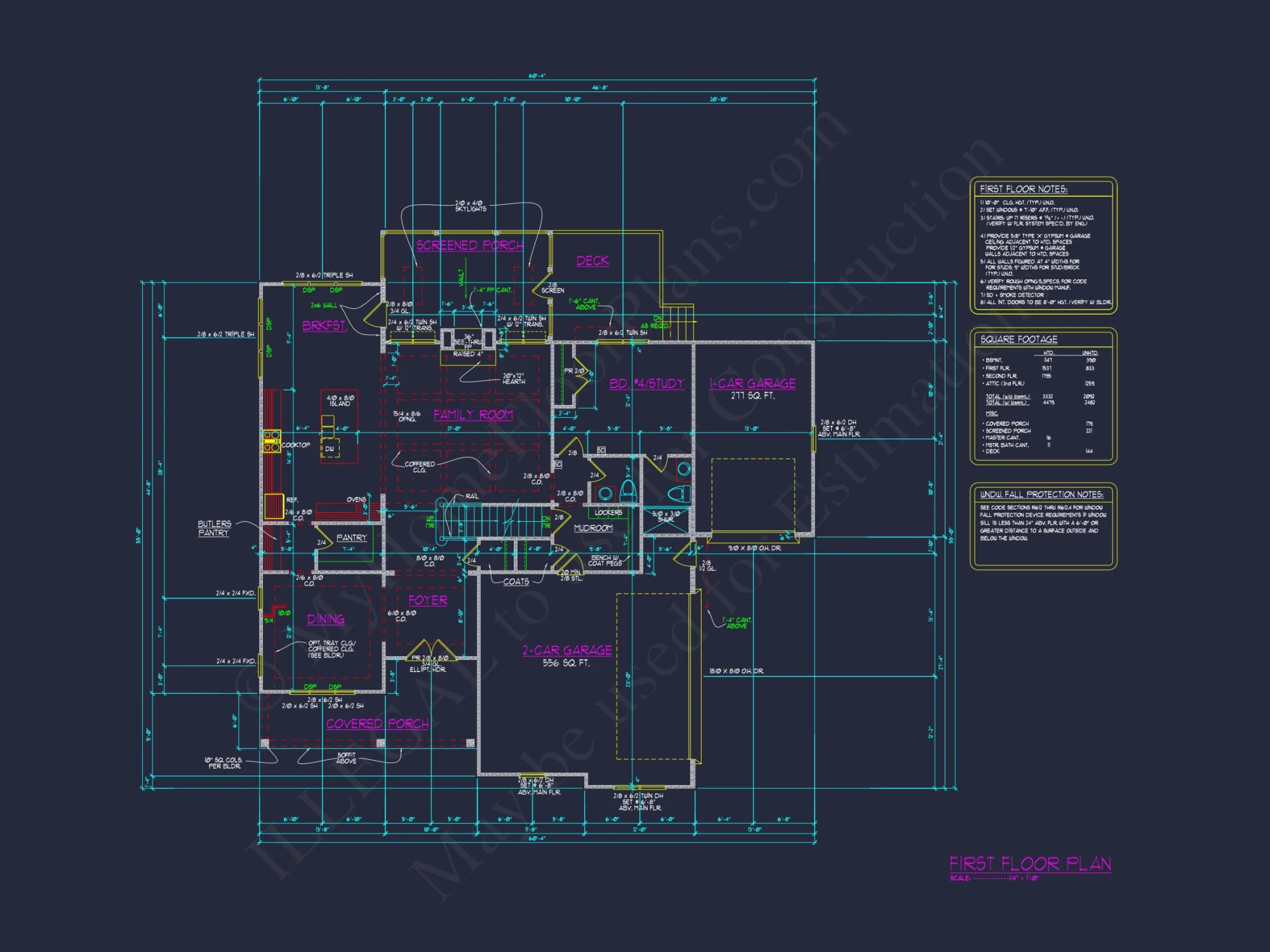 Luxury house Floor Plan with Open Concept and 3-Car Garage