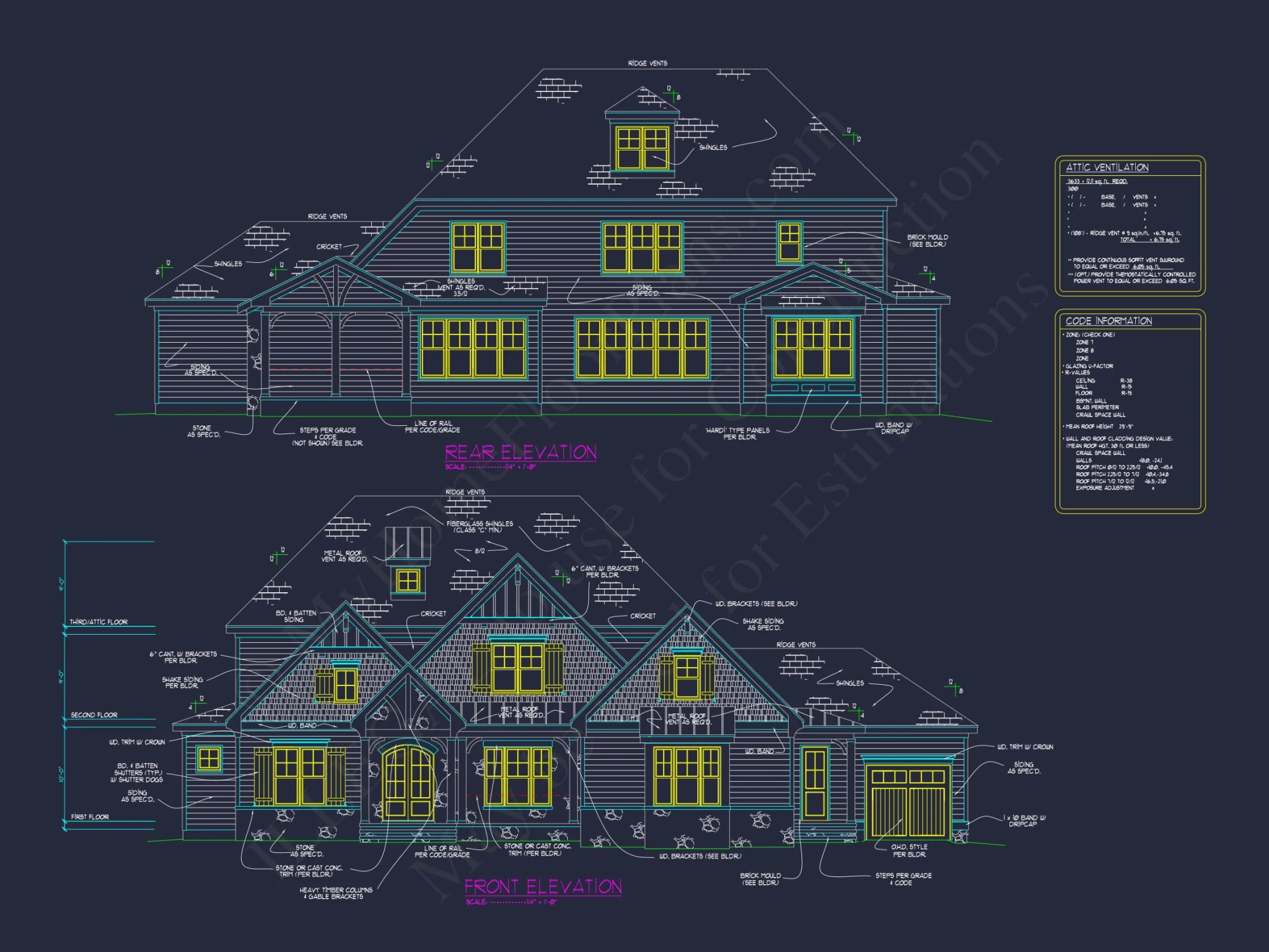 Beautiful Craftsman house Plan with 3 Floors, 5 Bedrooms, and Detailed Blueprint Designs