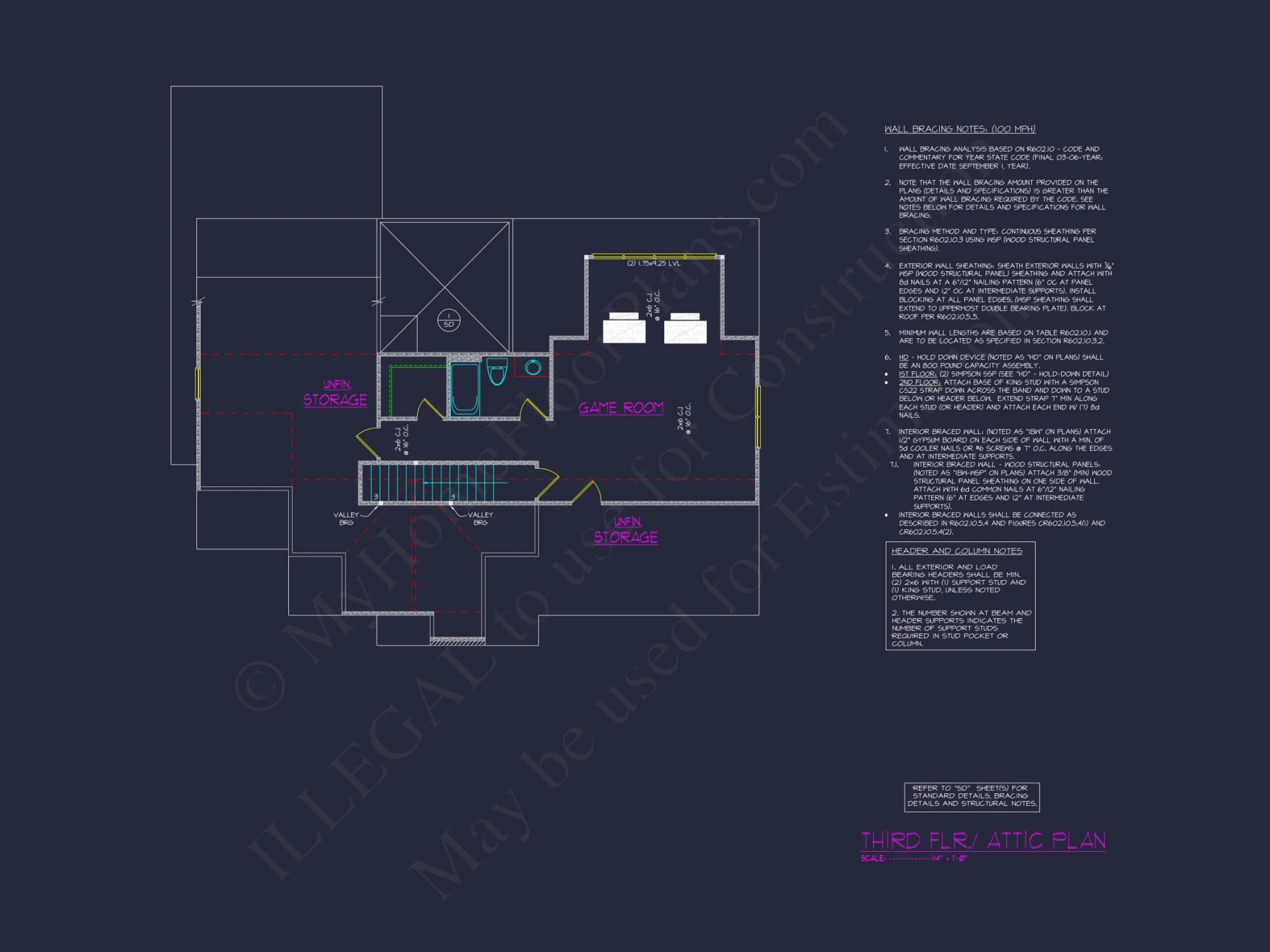 Elegant house Design: 3-Story CAD Floor Plan with Colonial Style