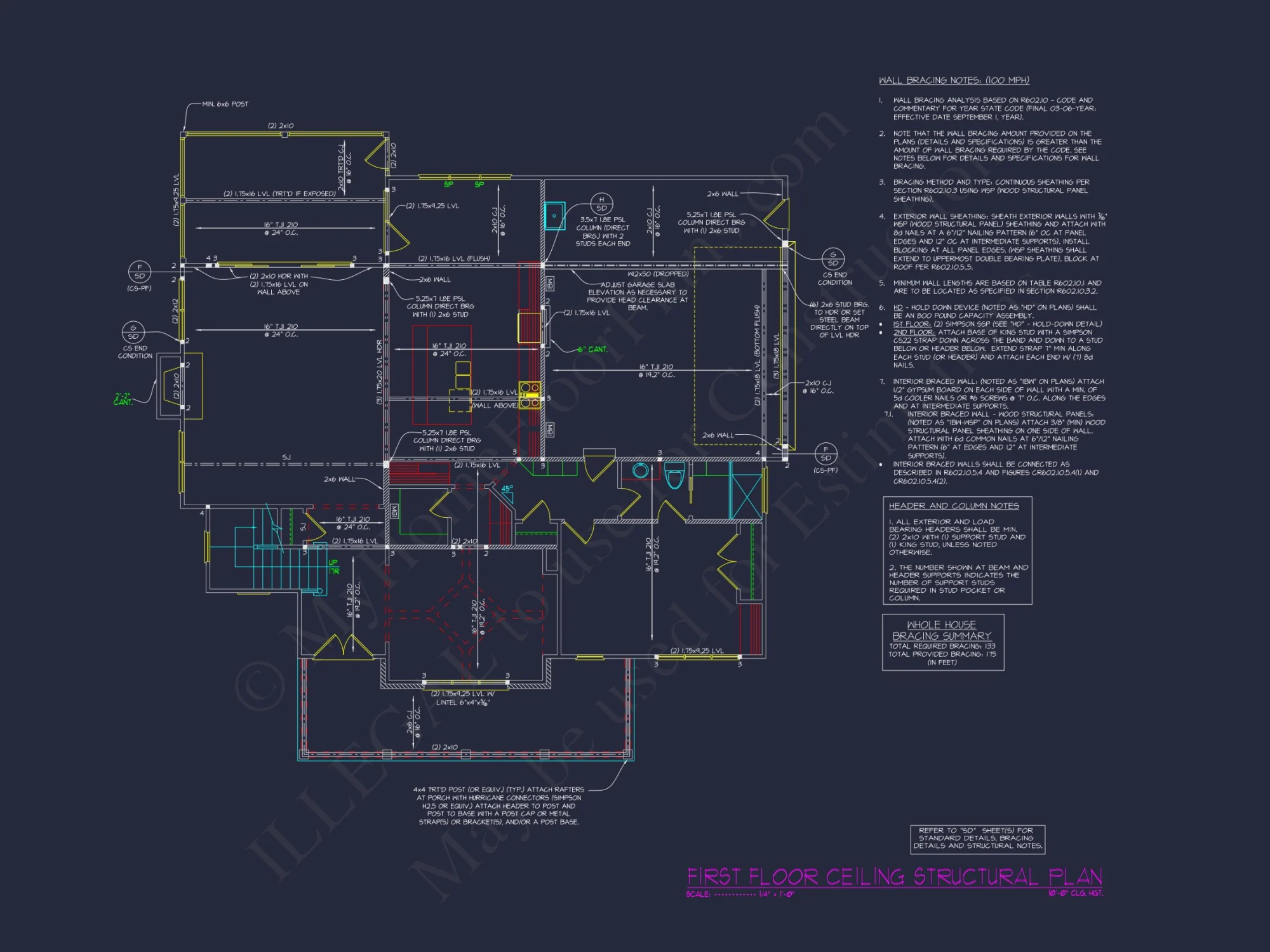 Elegant house Design: 3-Story CAD Floor Plan with Colonial Style