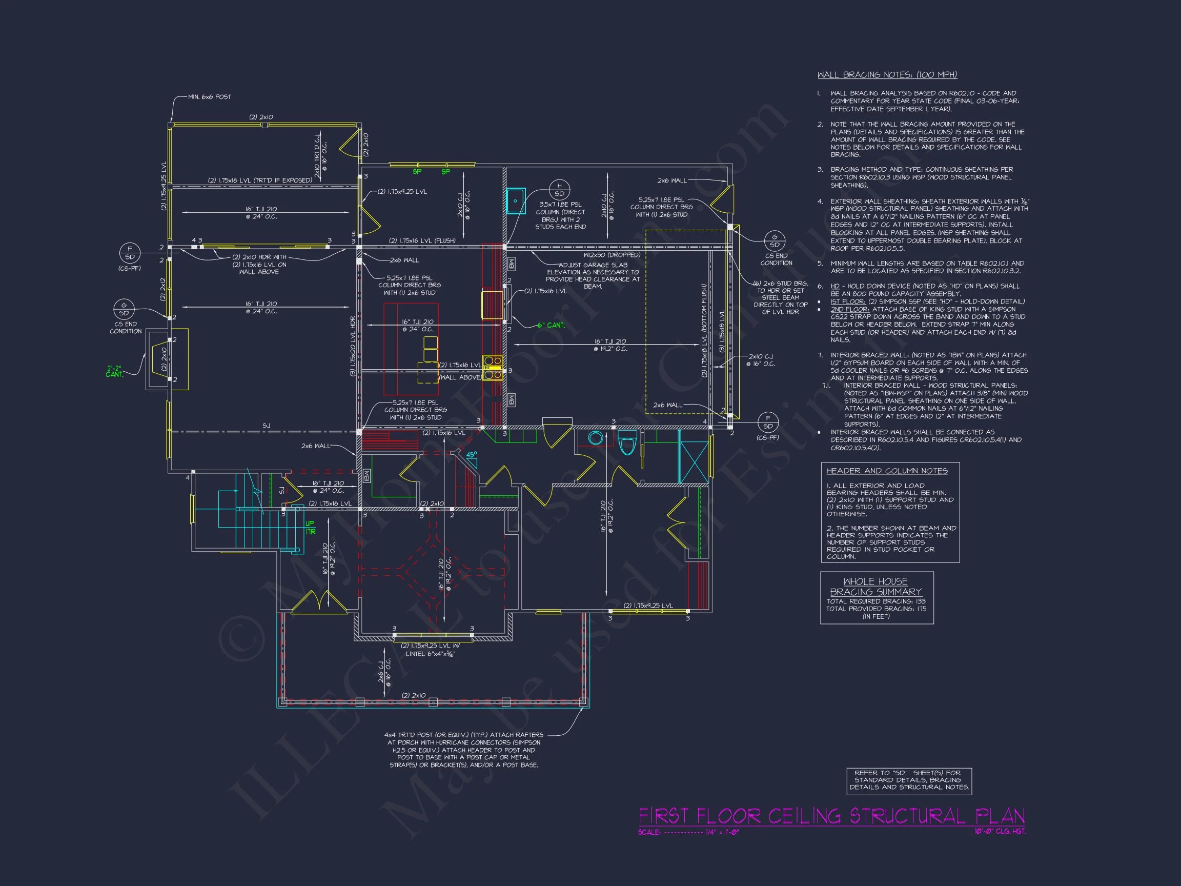 17-1163 HOUSE PLAN - Elegant House Design: 3-Story CAD Floor Plan with Colonial Style 13 Elegant house Design: 3-Story CAD Floor Plan with Colonial Style