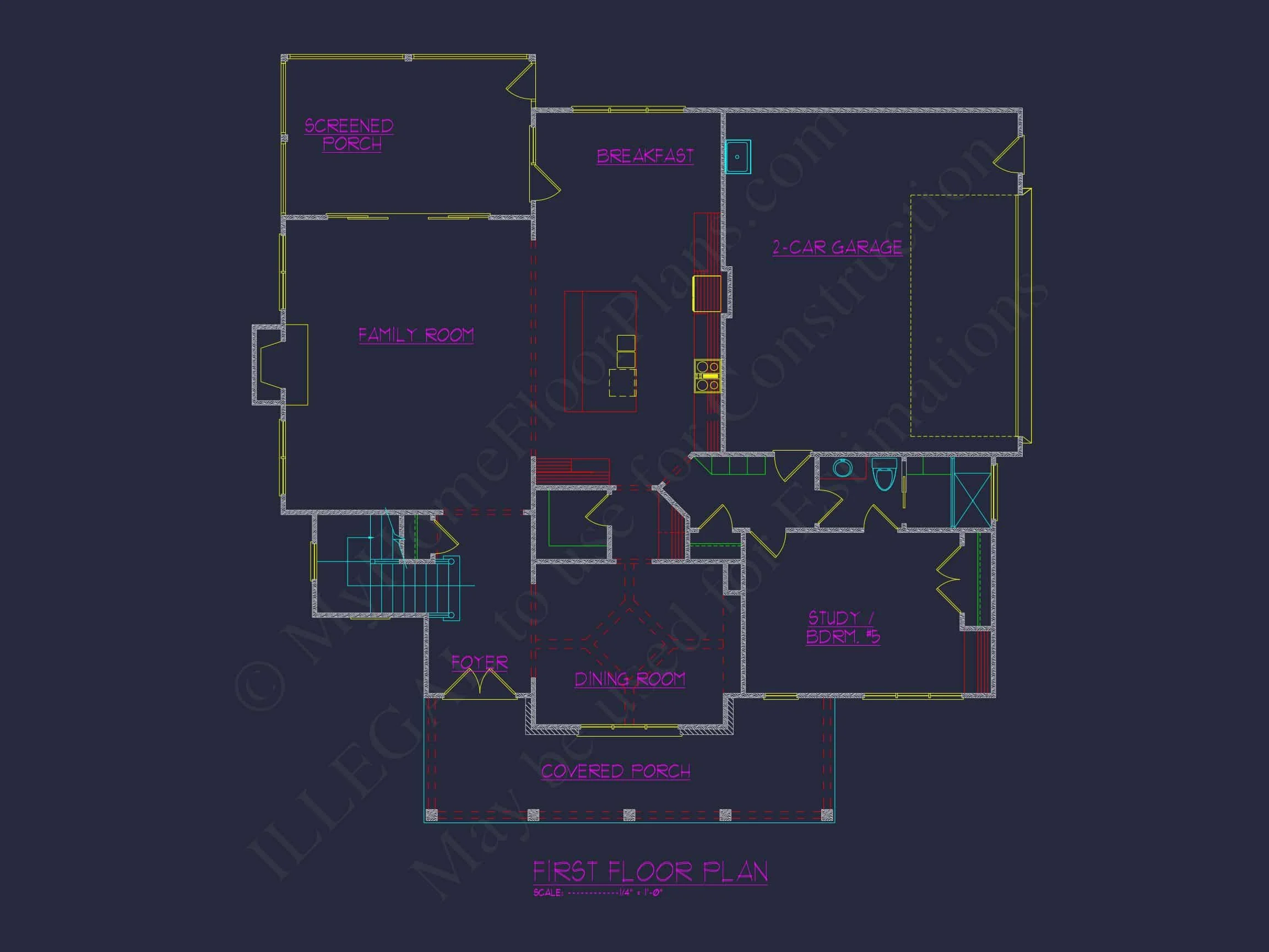 17-1163 HOUSE PLAN - Elegant House Design: 3-Story CAD Floor Plan with Colonial Style 6 Elegant house Design: 3-Story CAD Floor Plan with Colonial Style