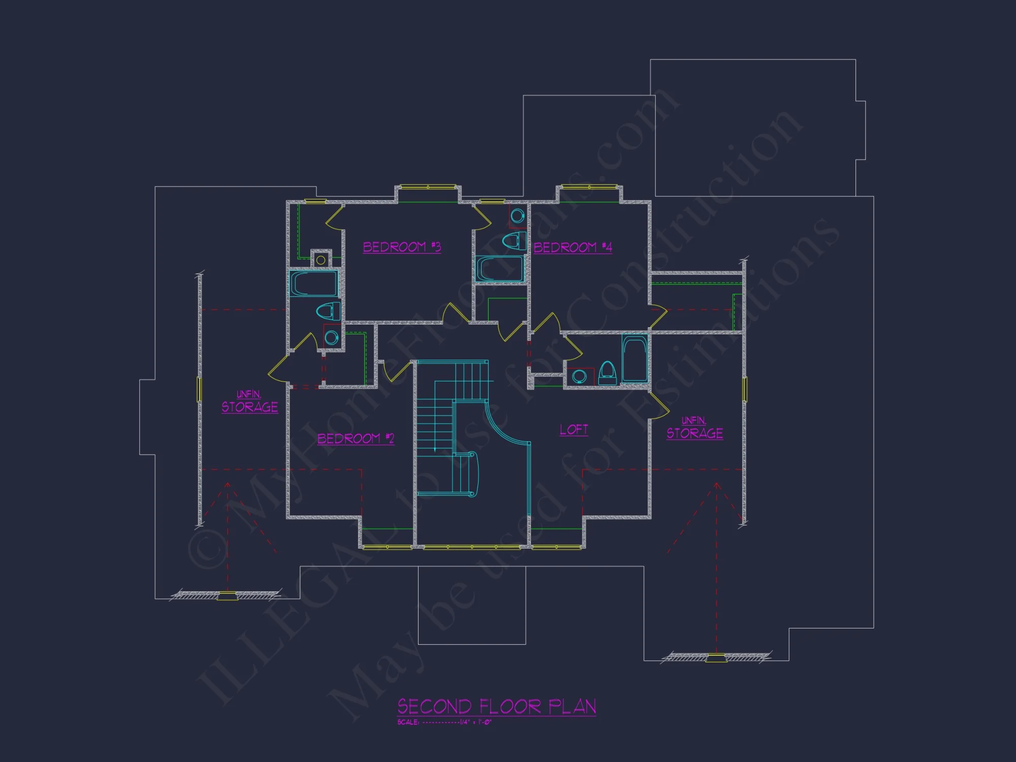 Beautiful house Plan with 5 Bedrooms, CAD Floor Plans, and Designs
