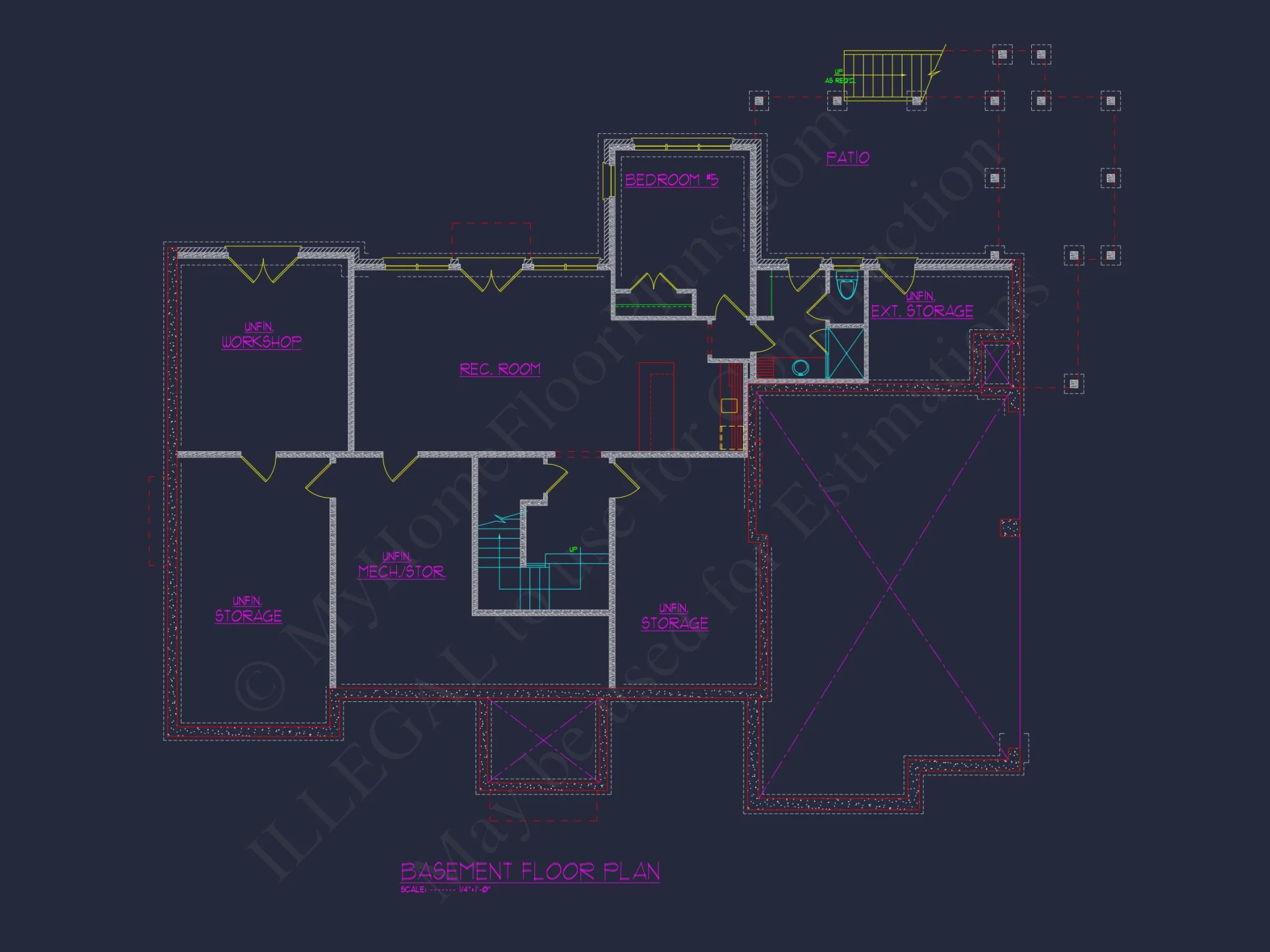 Beautiful house Plan with 5 Bedrooms, CAD Floor Plans, and Designs