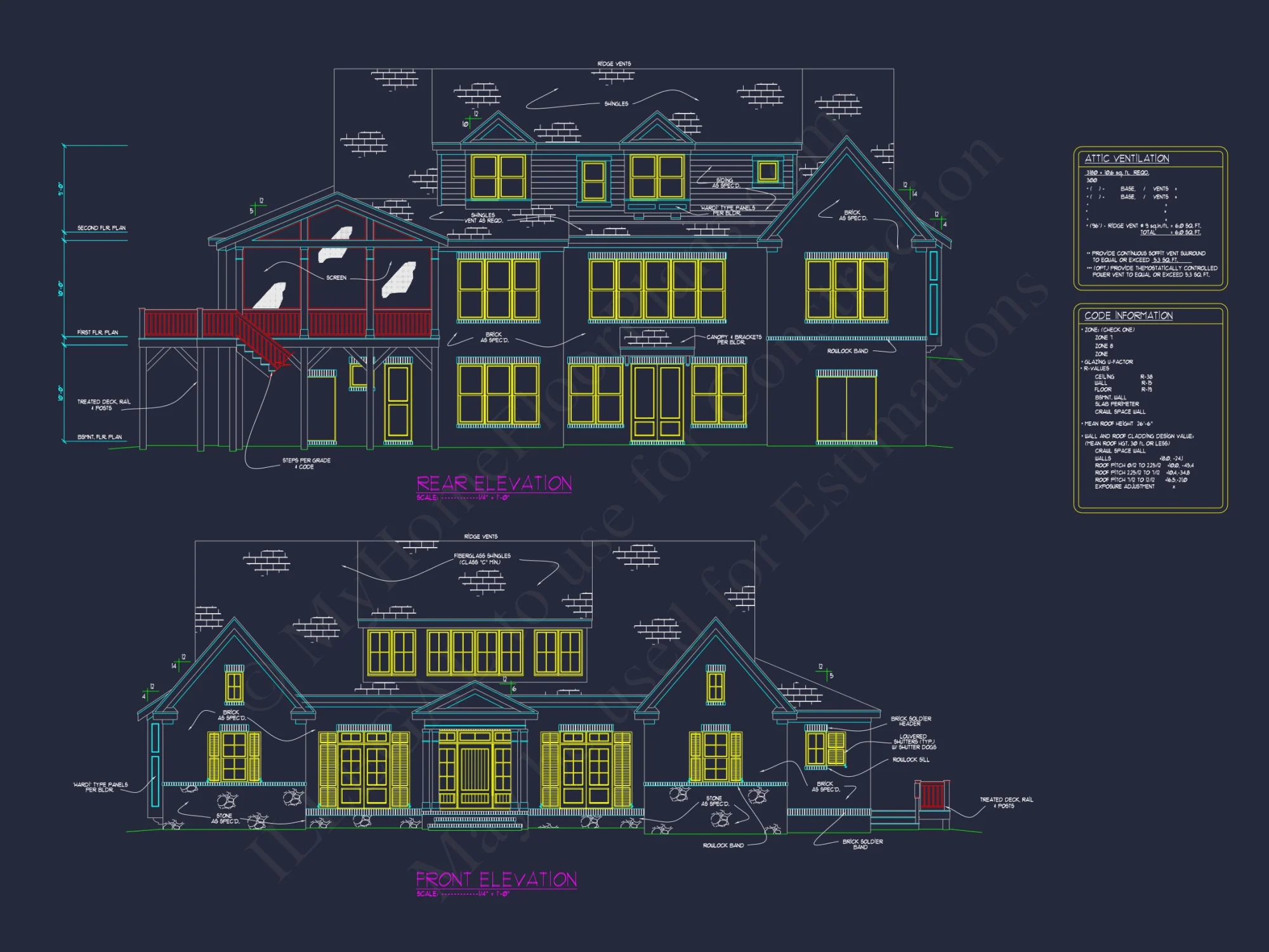 Beautiful house Plan with 5 Bedrooms, CAD Floor Plans, and Designs