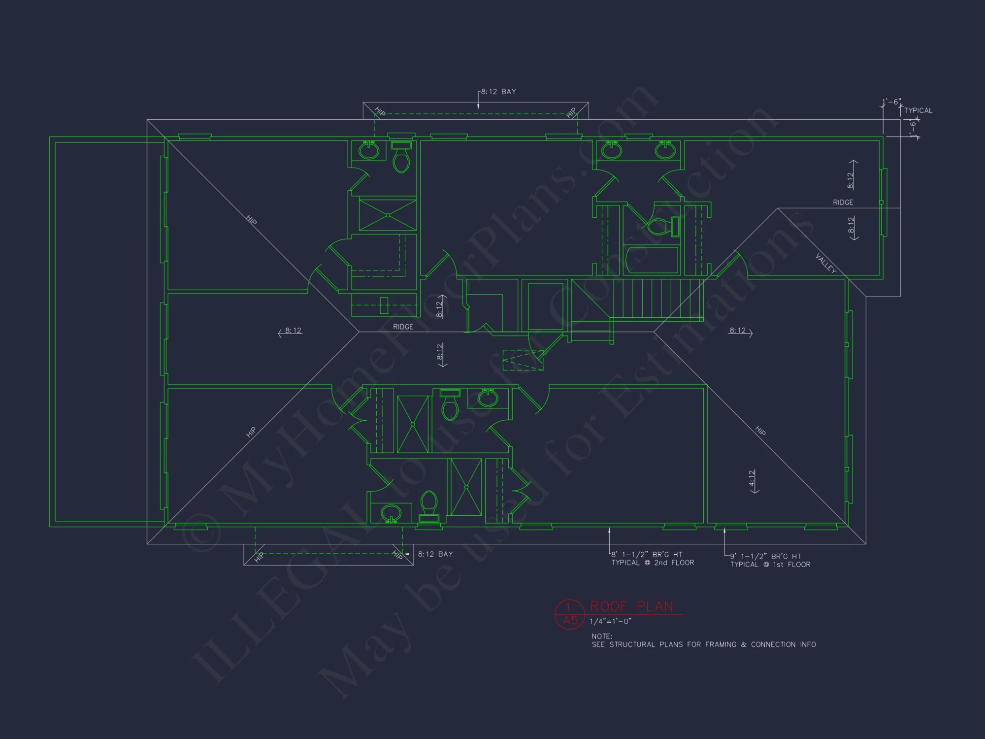 Modern house Plan with 7 Bedrooms and Spacious Floor Designs