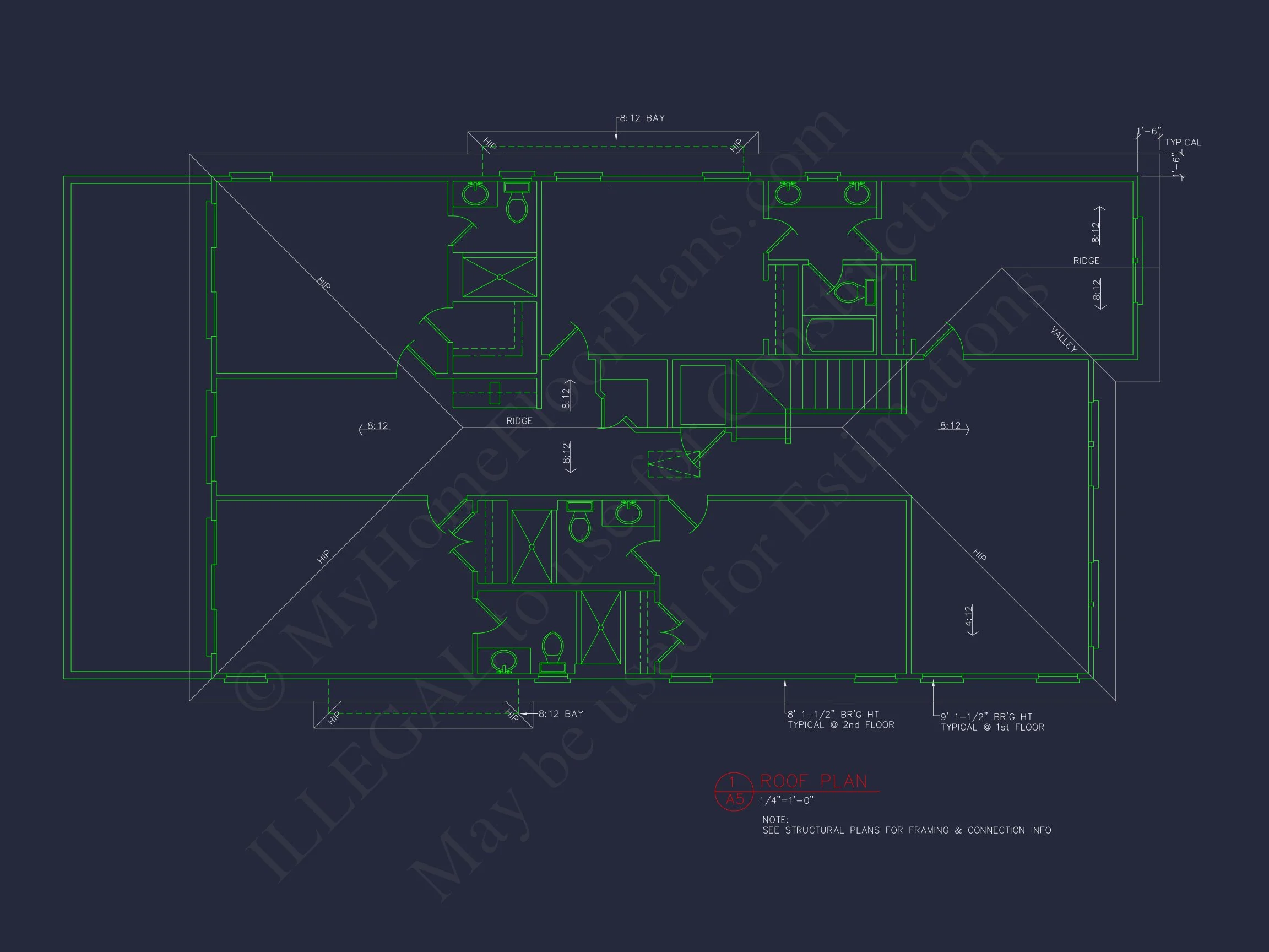 Modern house Plan with 7 Bedrooms and Spacious Floor Designs