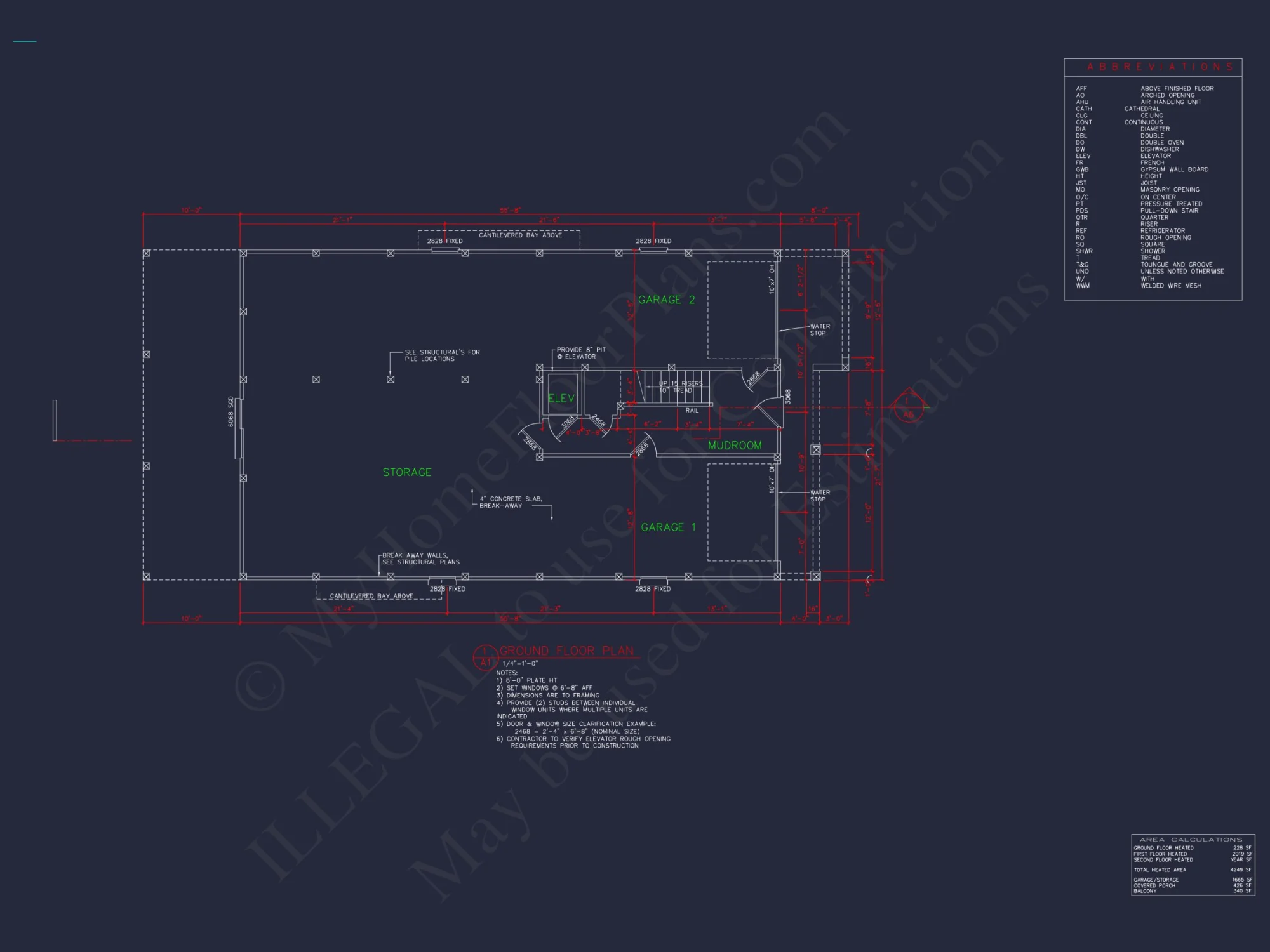 Modern house Plan with 7 Bedrooms and Spacious Floor Designs