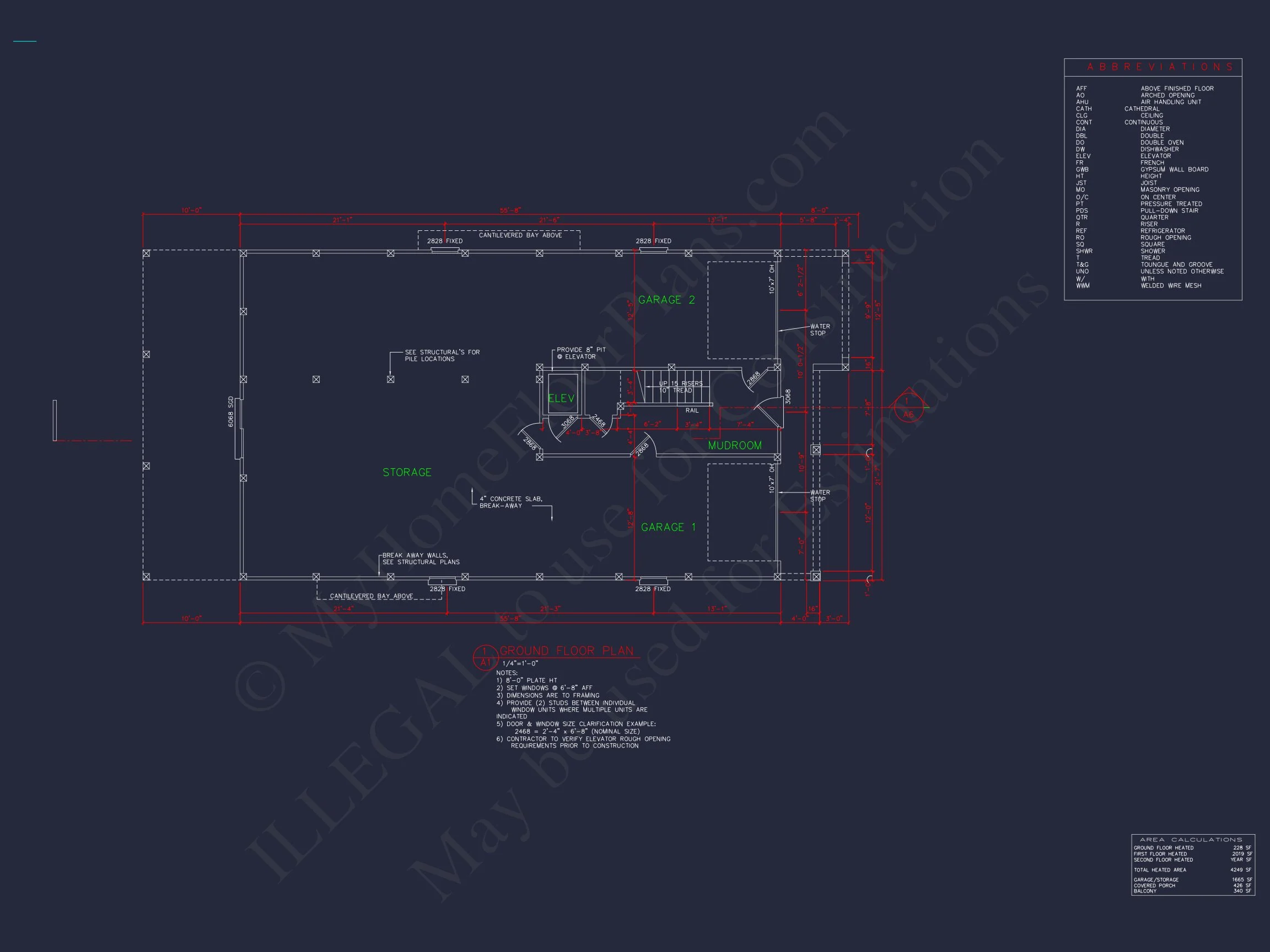Modern house Plan with 7 Bedrooms and Spacious Floor Designs