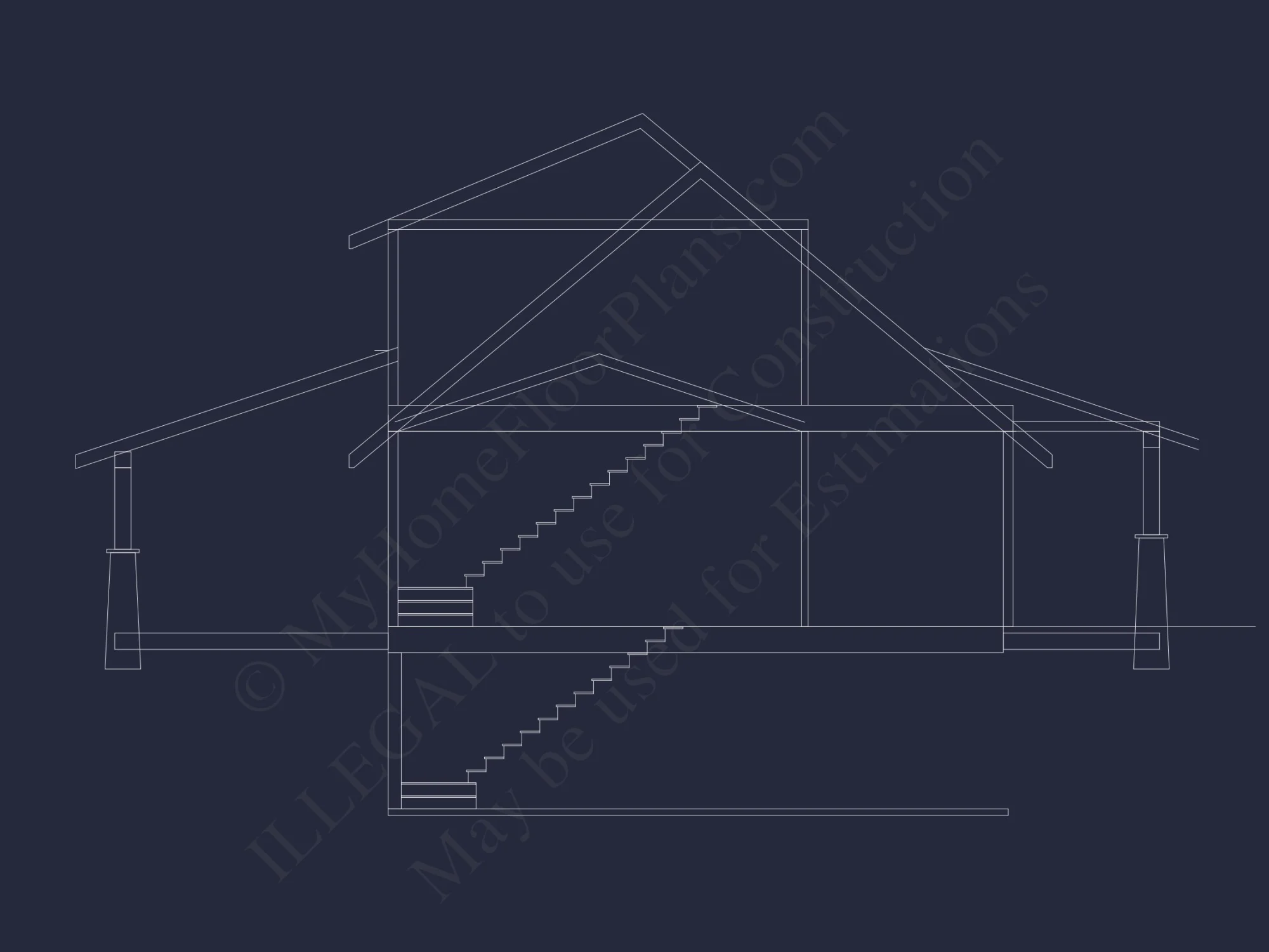 Modern house Floor Plan with CAD Designs and Blueprint