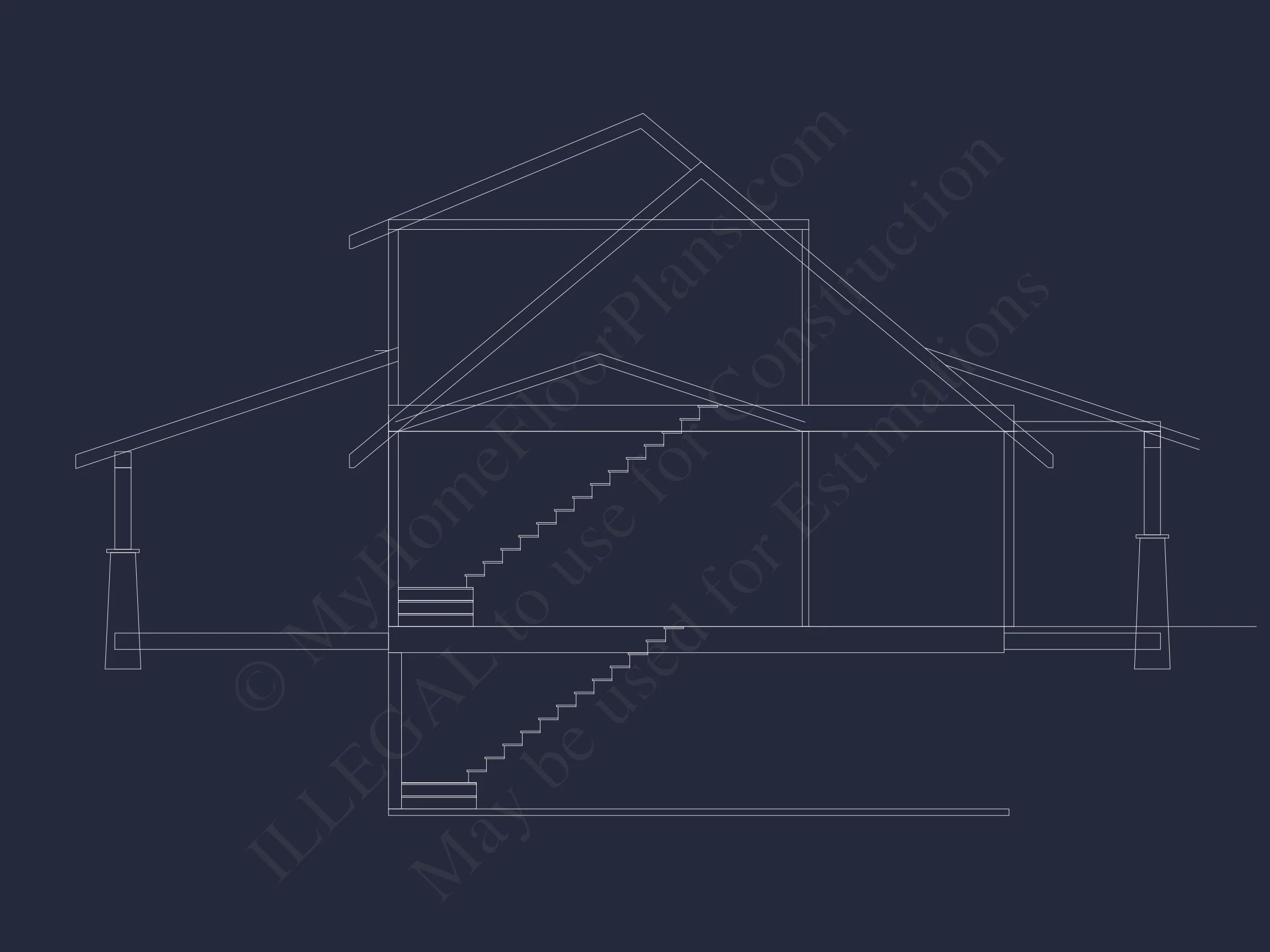 Modern house Floor Plan with CAD Designs and Blueprint