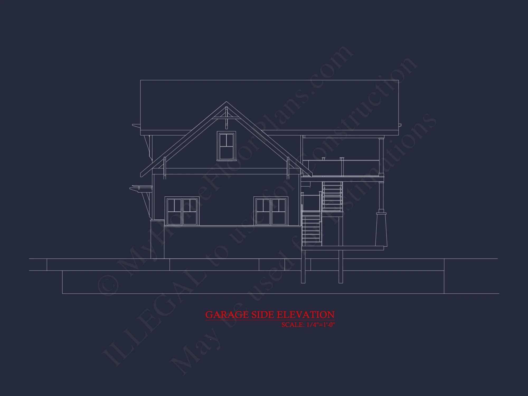 Modern house Floor Plan with CAD Designs and Blueprint