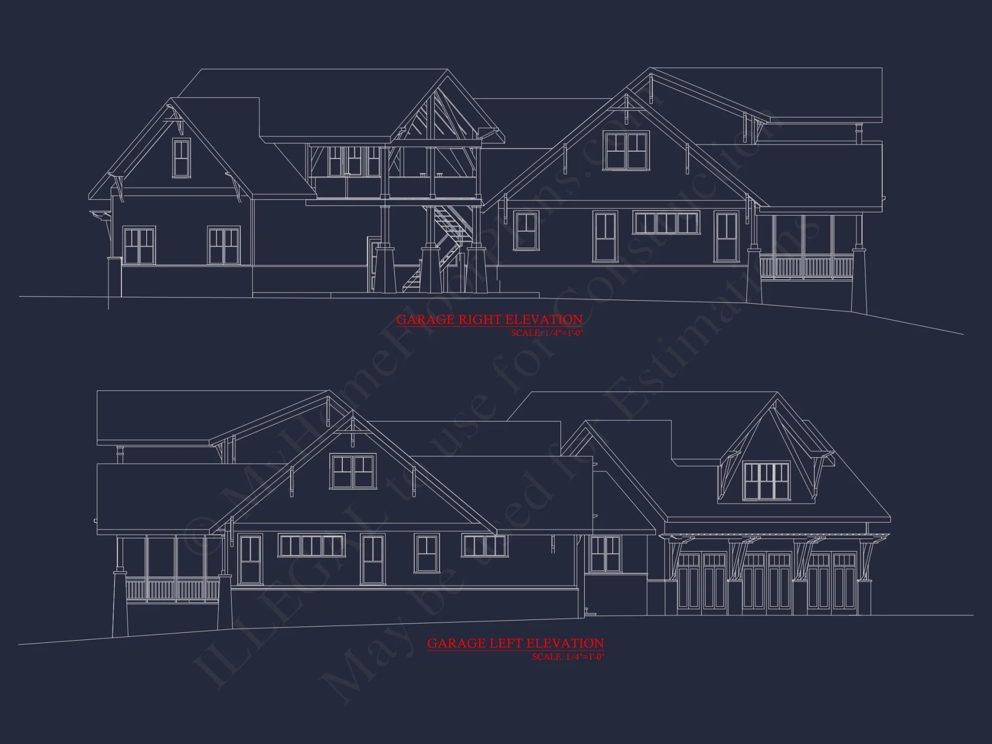Modern house Floor Plan with CAD Designs and Blueprint