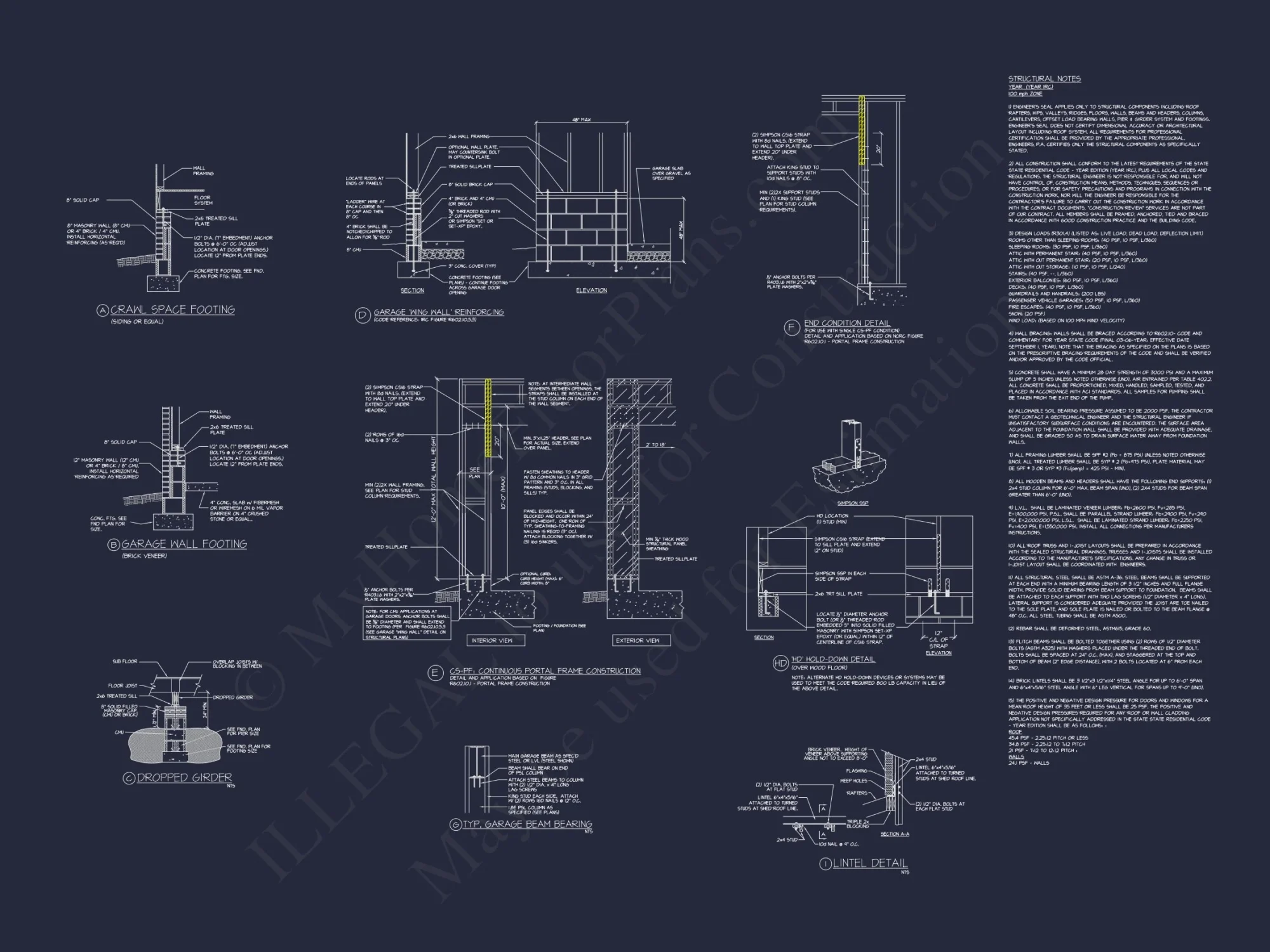 Traditional house Plan with 2.5 Stories, 4 Beds, and CAD Blueprint