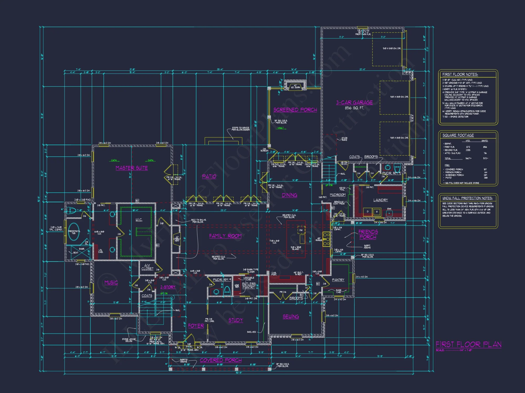 Elegant Traditional house Design with Detailed Floor Plan