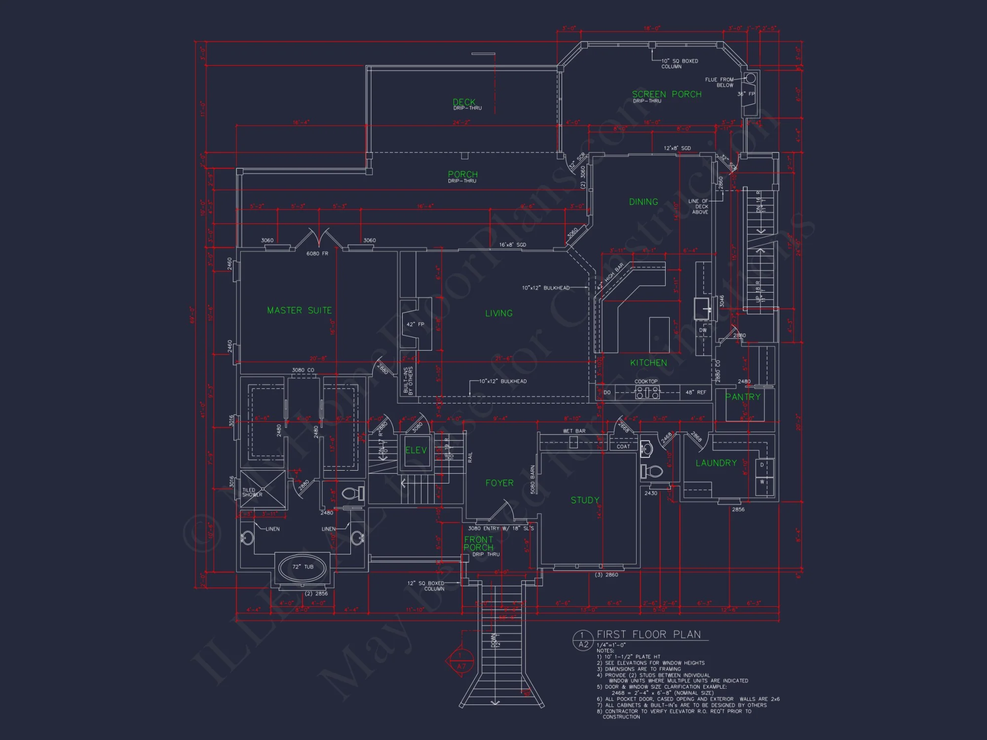 Elegant Beach house Plan: CAD and Blueprint Designs