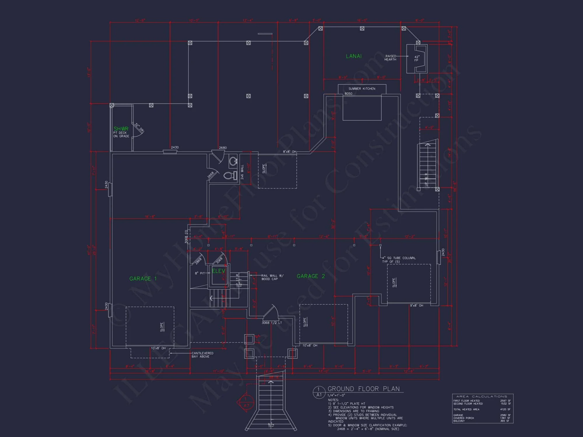 Elegant Beach house Plan: CAD and Blueprint Designs