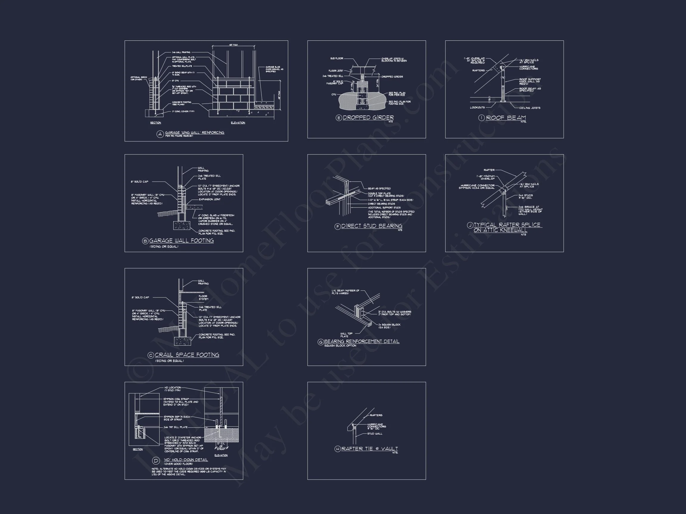 Luxurious house Floor Plan with Detailed CAD Designs & Blueprint