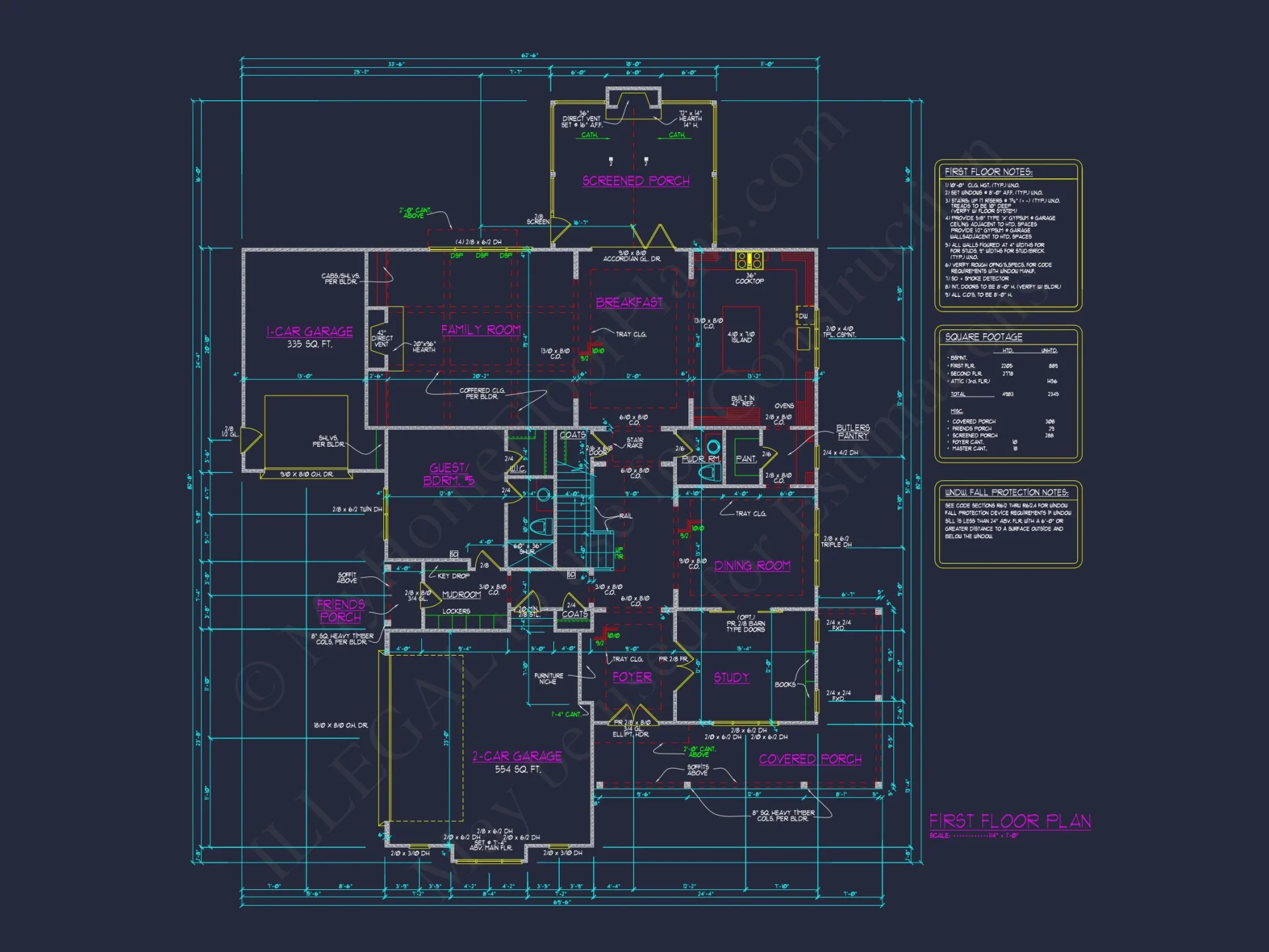 Luxurious house Floor Plan with Detailed CAD Designs & Blueprint