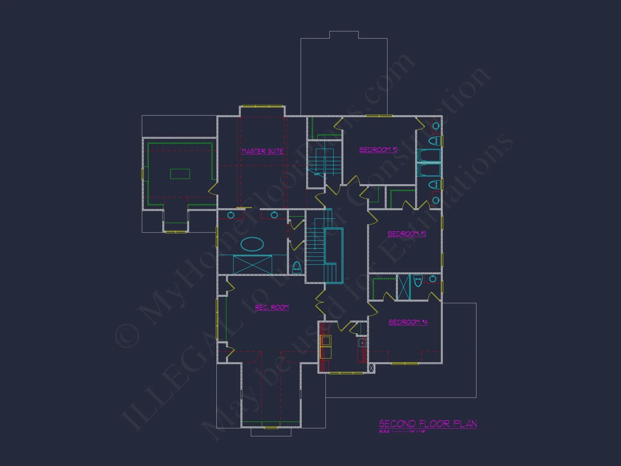 Luxurious house Floor Plan with Detailed CAD Designs & Blueprint