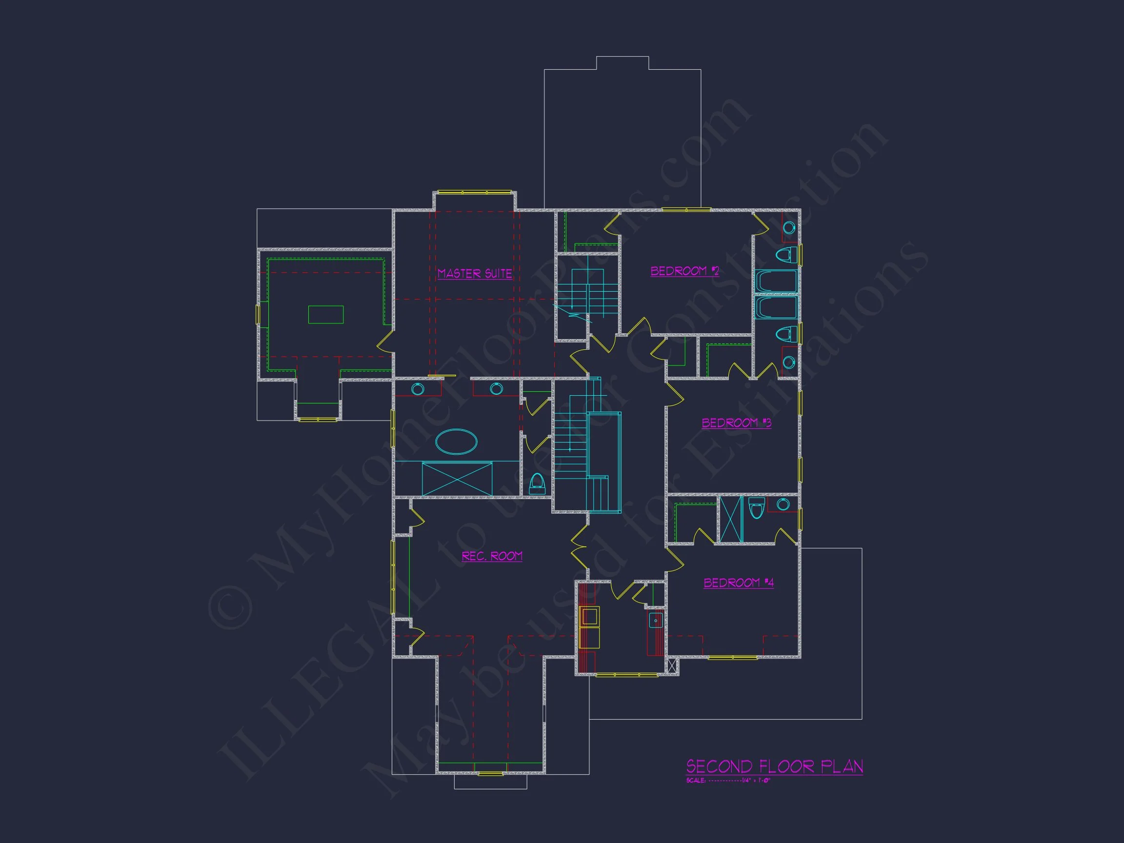 Luxurious house Floor Plan with Detailed CAD Designs & Blueprint