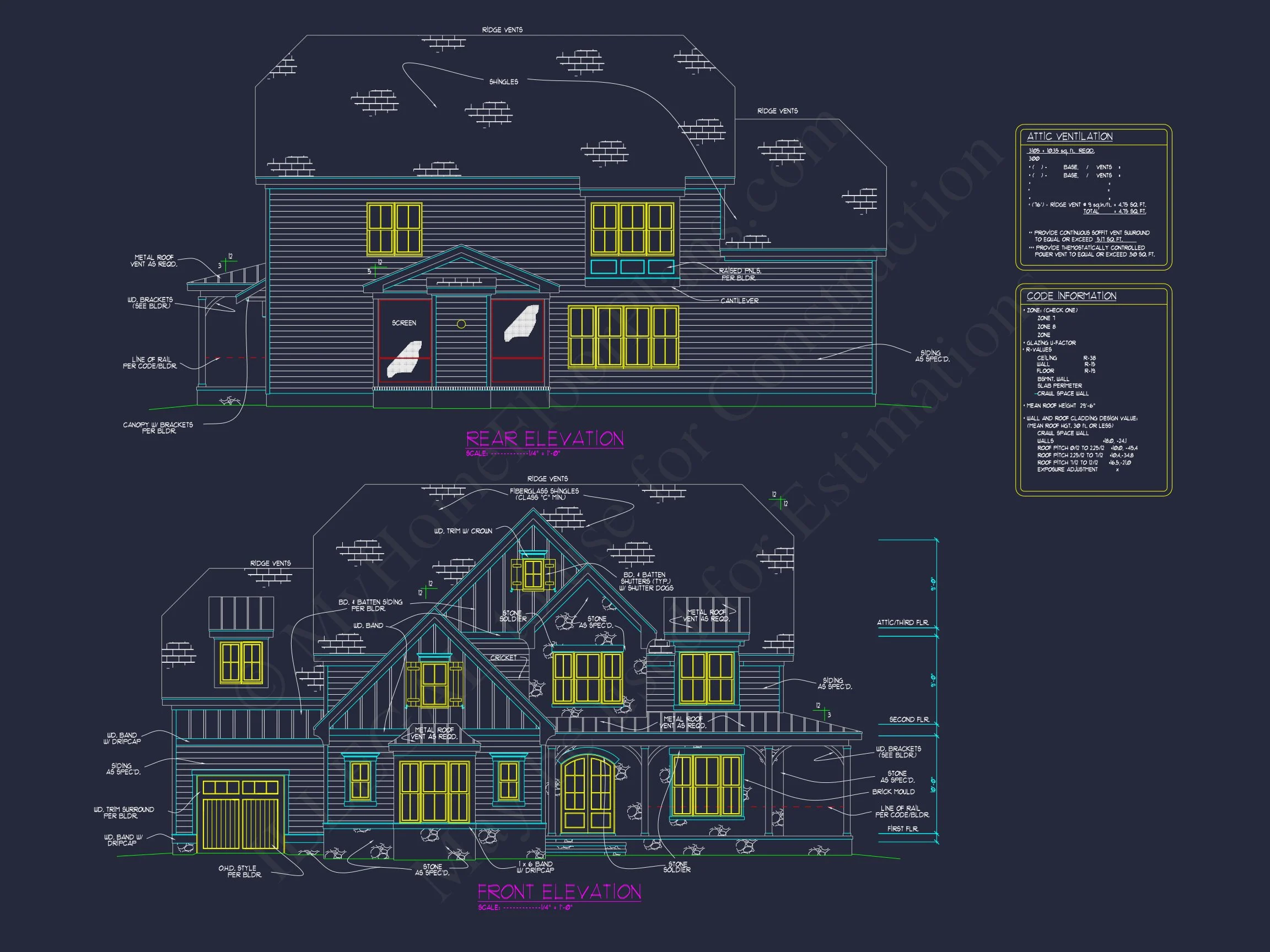 Luxurious house Floor Plan with Detailed CAD Designs & Blueprint