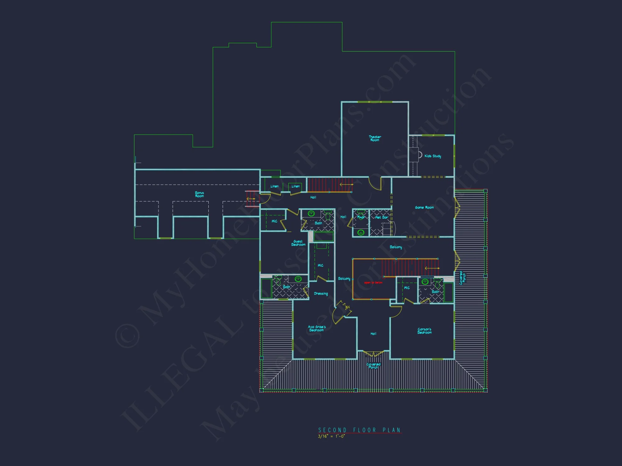 Elegant house Plan with Floor Plans and Blueprint Designs