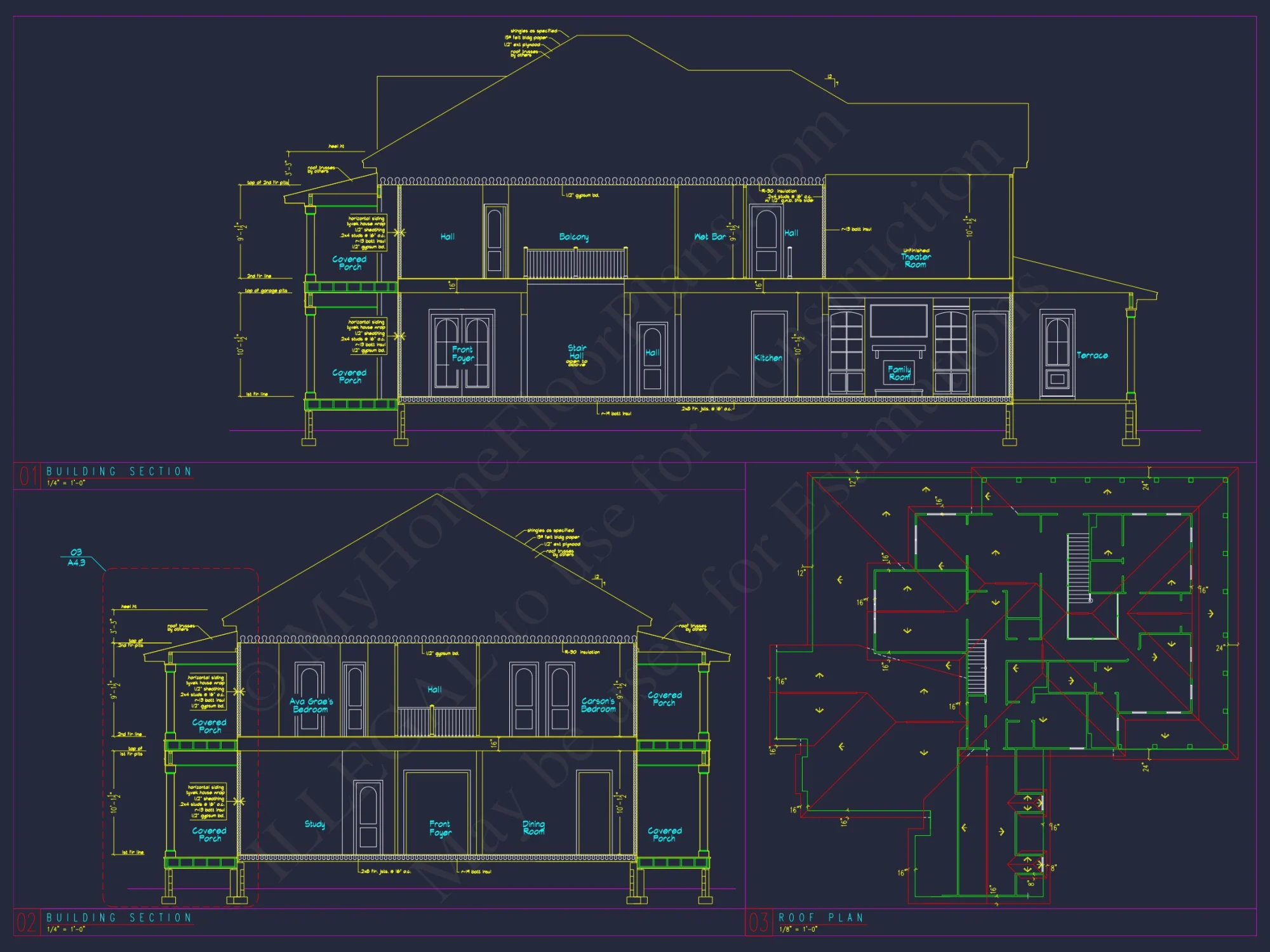 Elegant house Plan with Floor Plans and Blueprint Designs