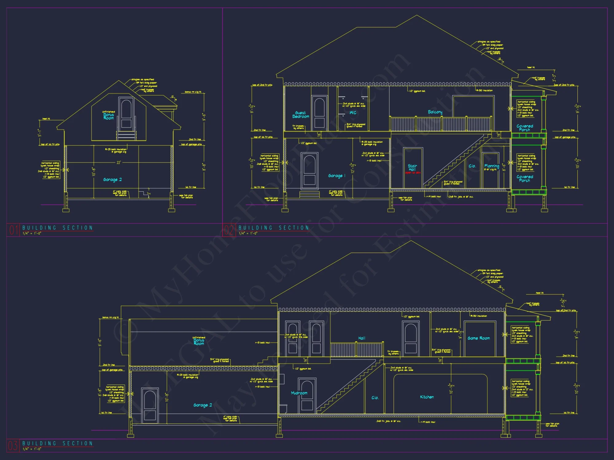 Elegant house Plan with Floor Plans and Blueprint Designs