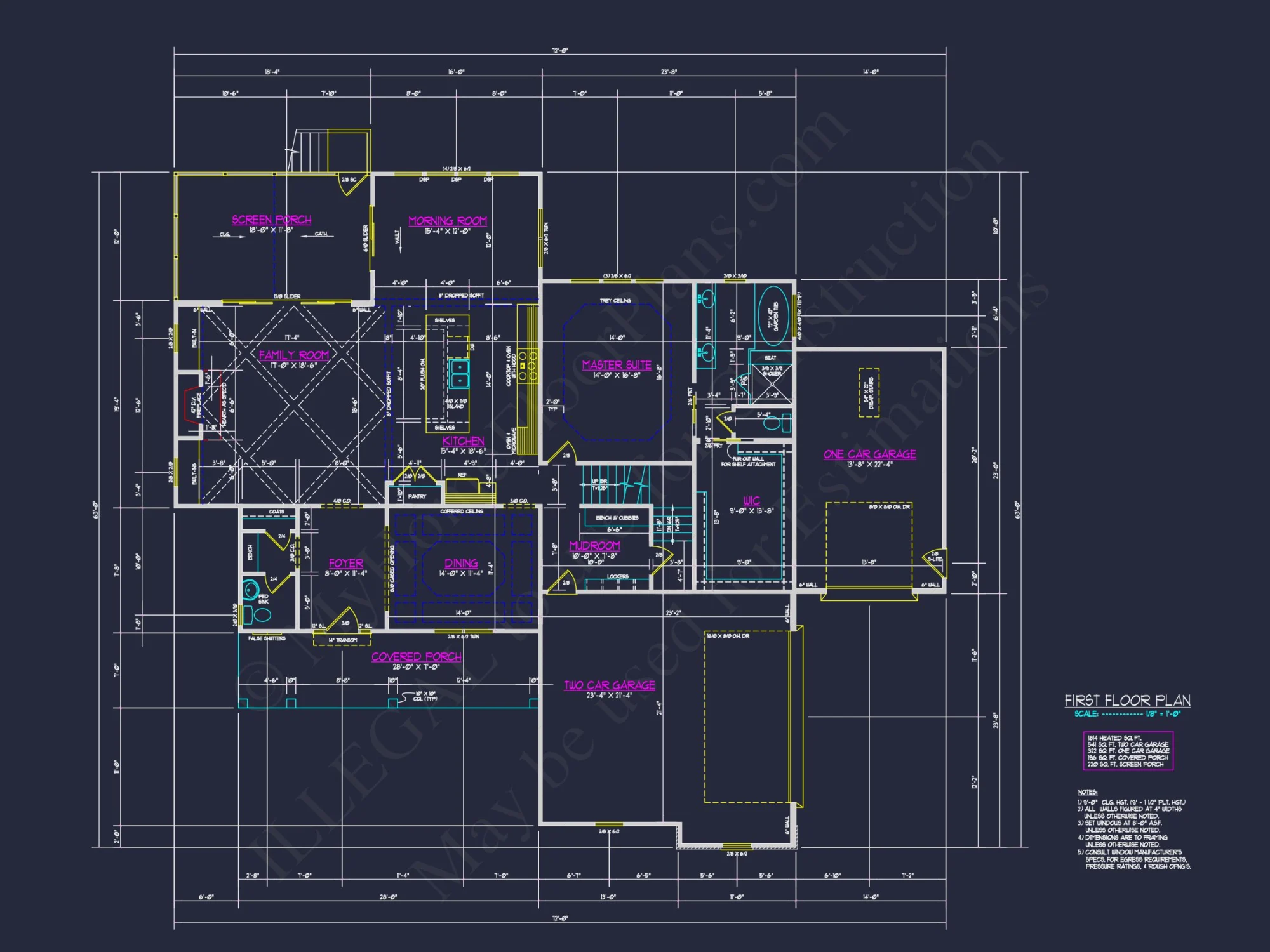 Modern Craftsman house Plan: Floor Plans & CAD Designs