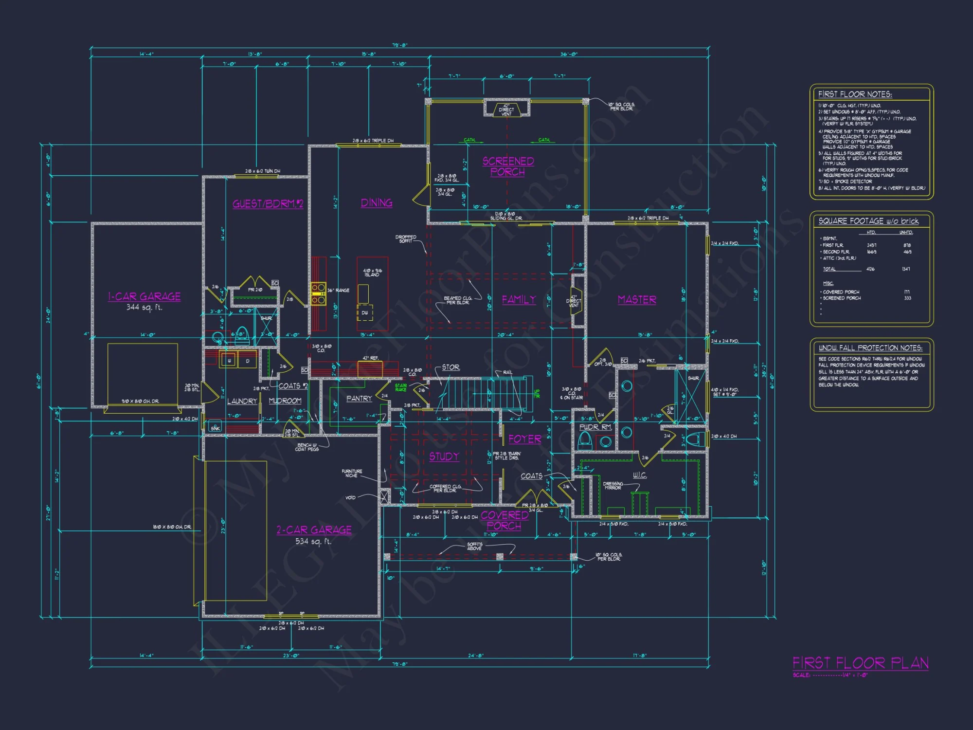 Modern Farmhouse house Plan with Open Floor Blueprint Designs