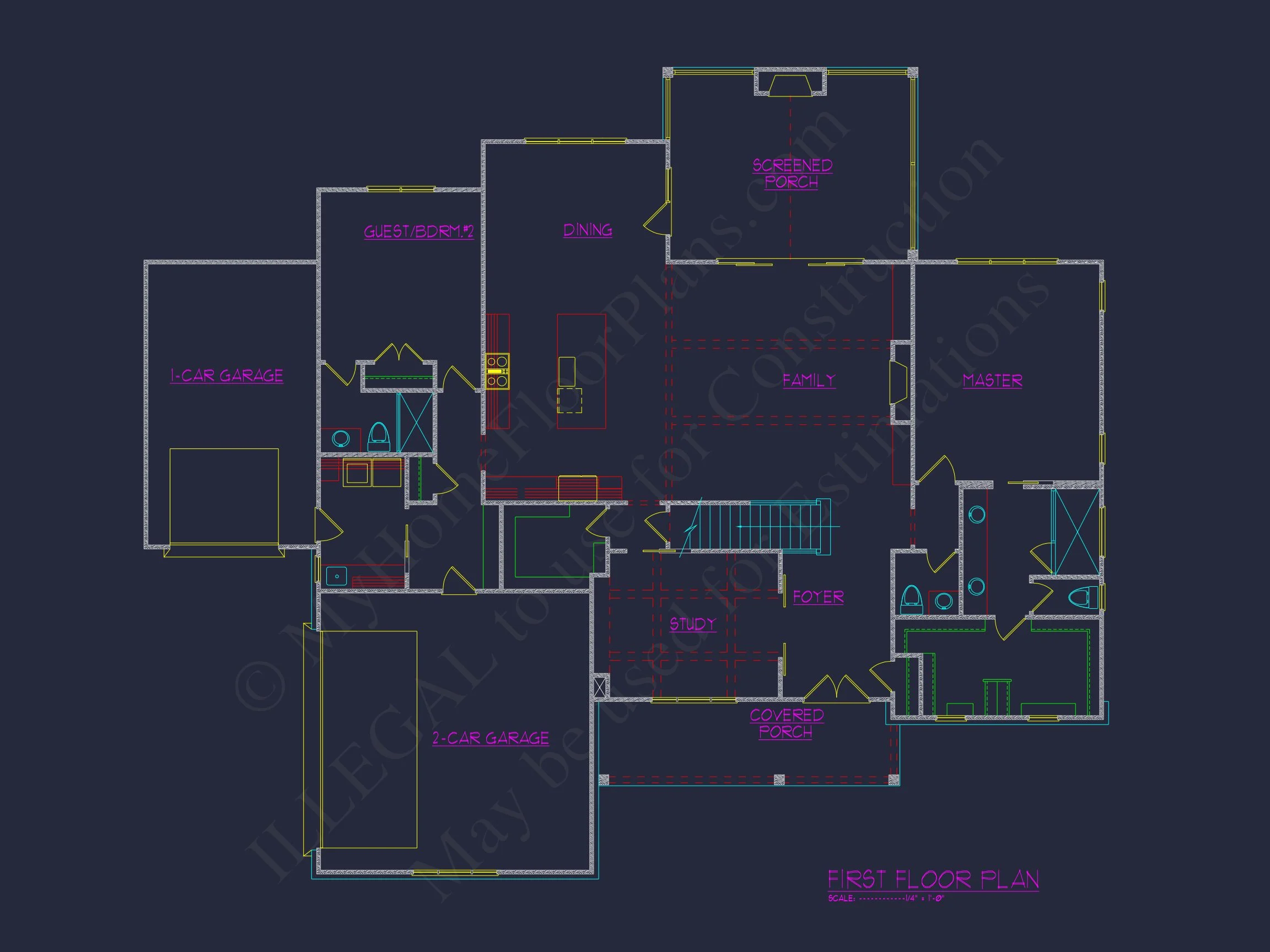 Modern Farmhouse house Plan with Open Floor Blueprint Designs