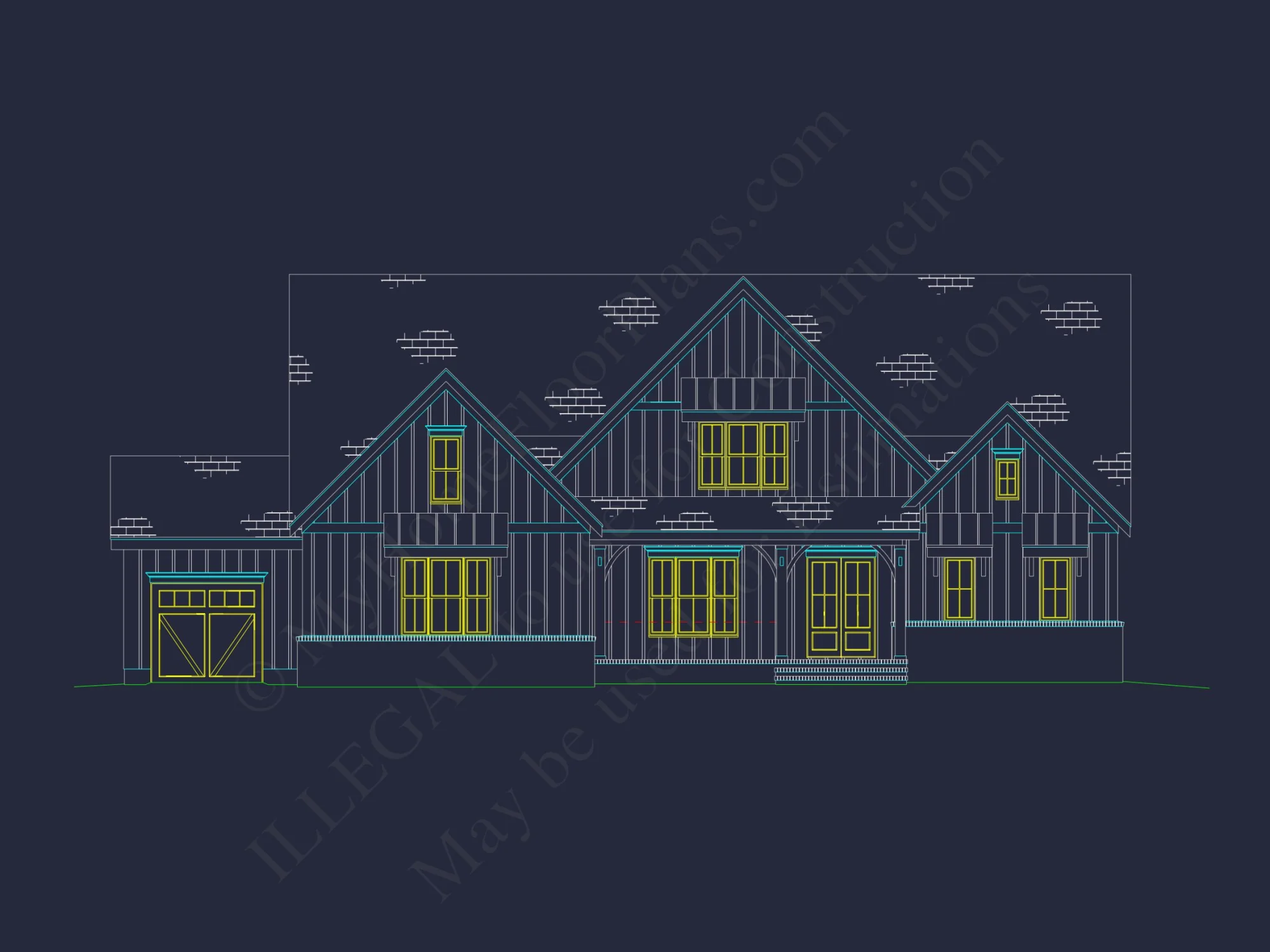 Modern Farmhouse house Plan with Open Floor Blueprint Designs
