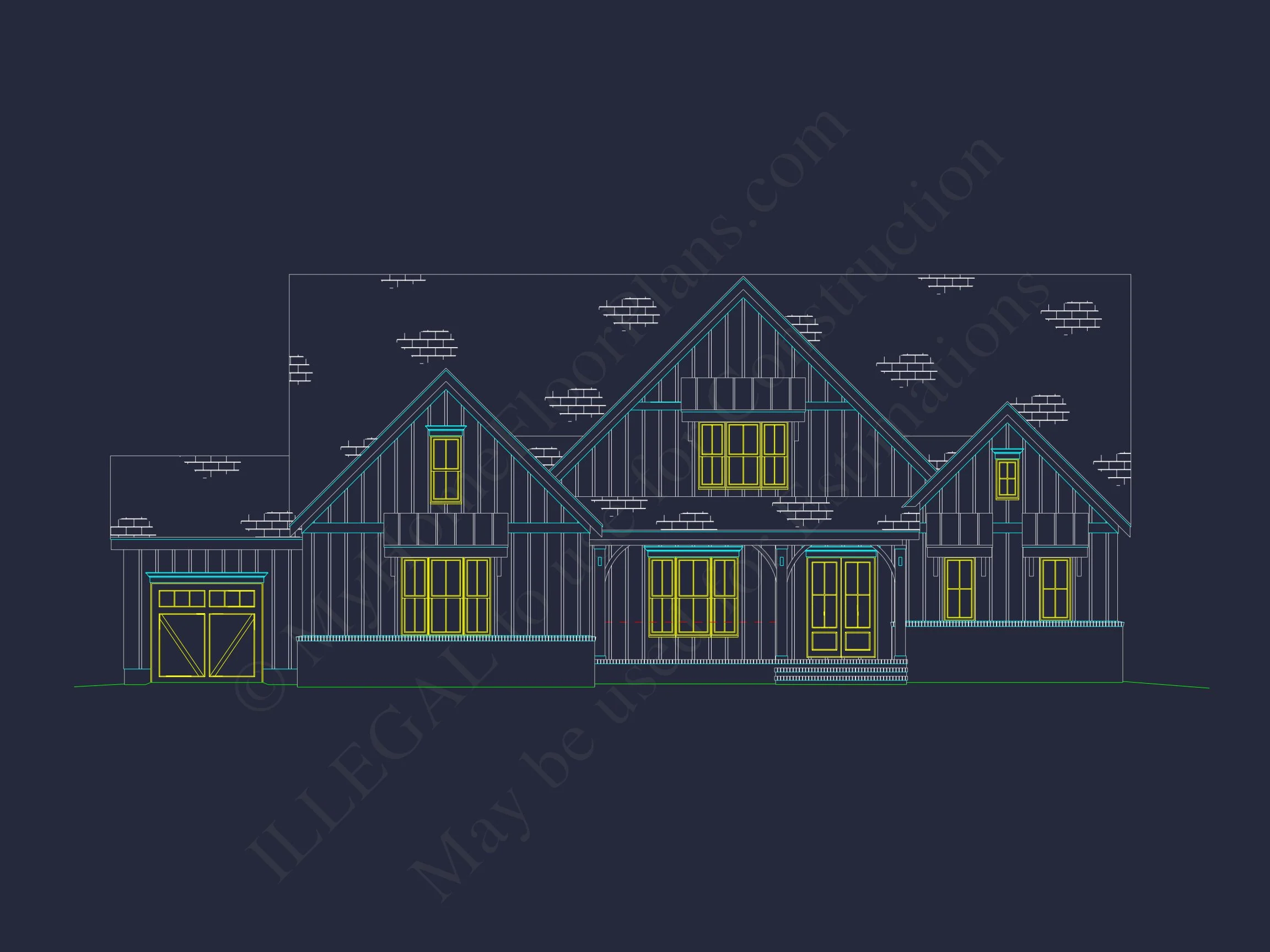 Modern Farmhouse house Plan with Open Floor Blueprint Designs