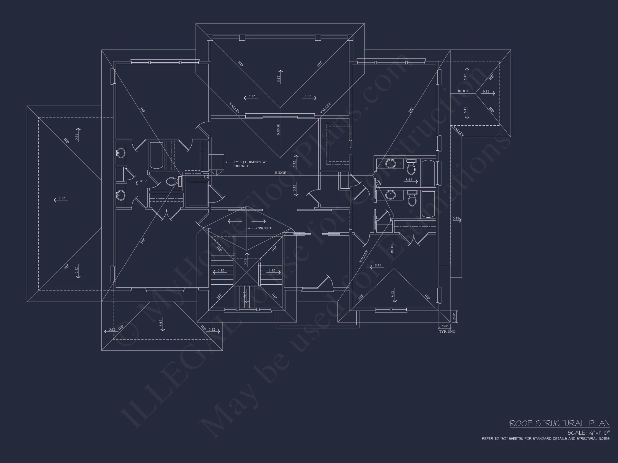 Modern house Floor Plan Blueprint with CAD Architecture