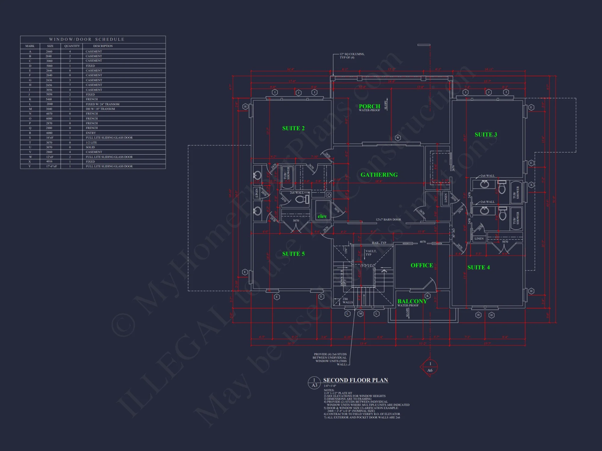 Modern house Floor Plan Blueprint with CAD Architecture