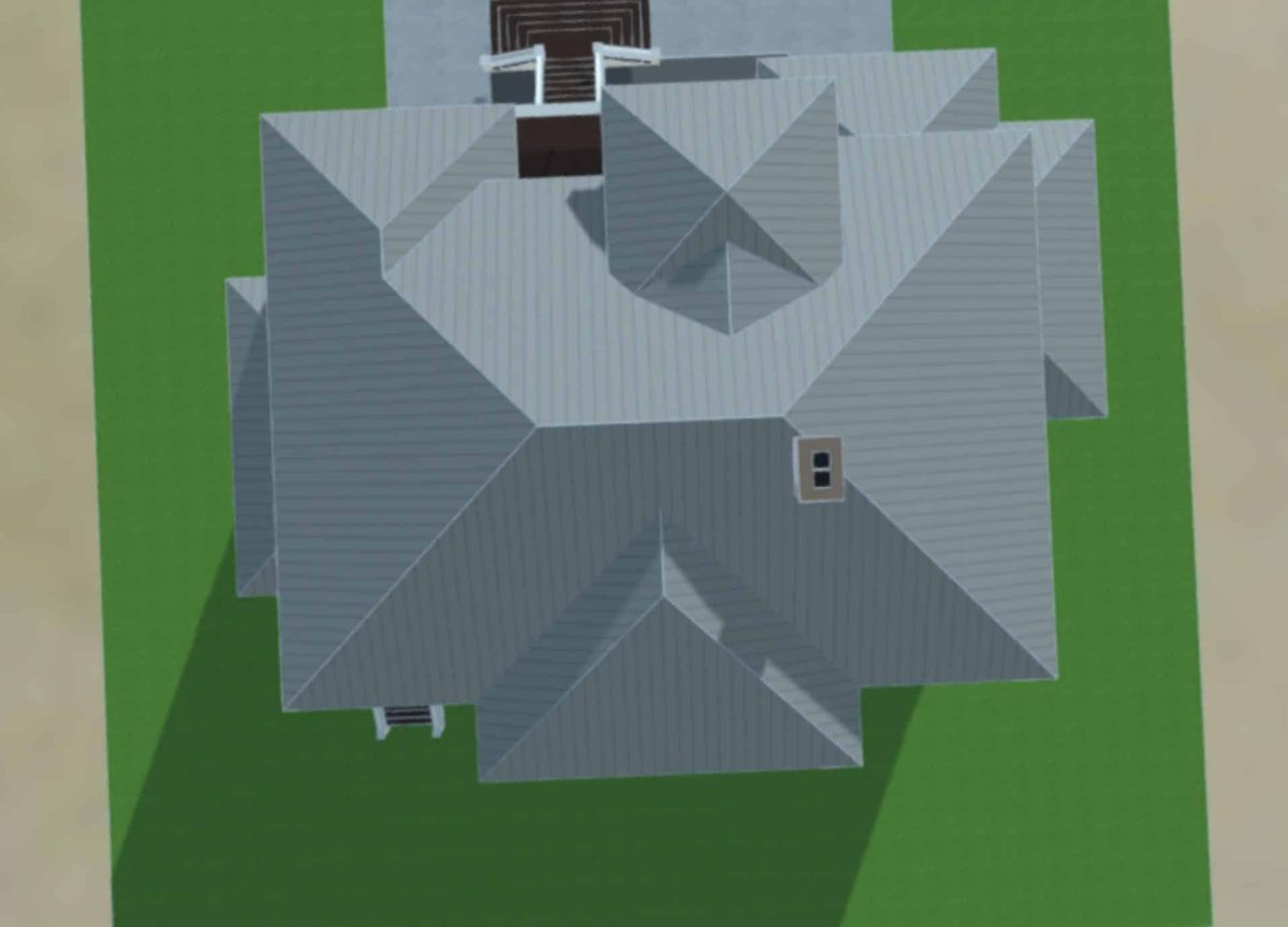 Modern house Floor Plan Blueprint with CAD Architecture