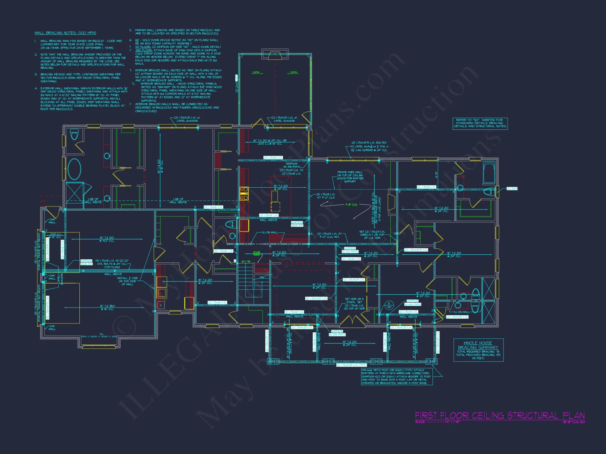 Spacious house Plan with 4 Bedrooms, Study, and CAD Designs