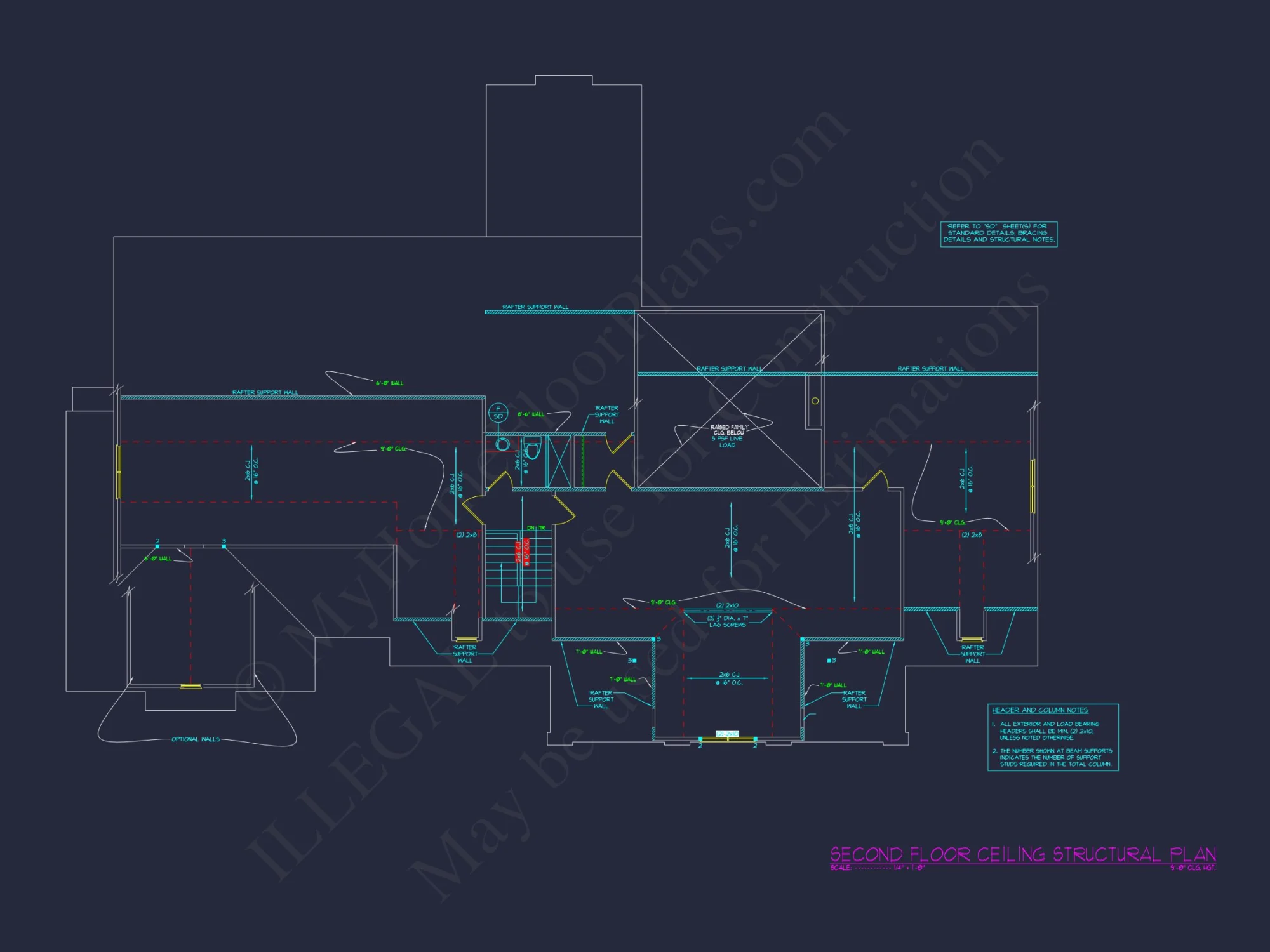Spacious house Plan with 4 Bedrooms, Study, and CAD Designs