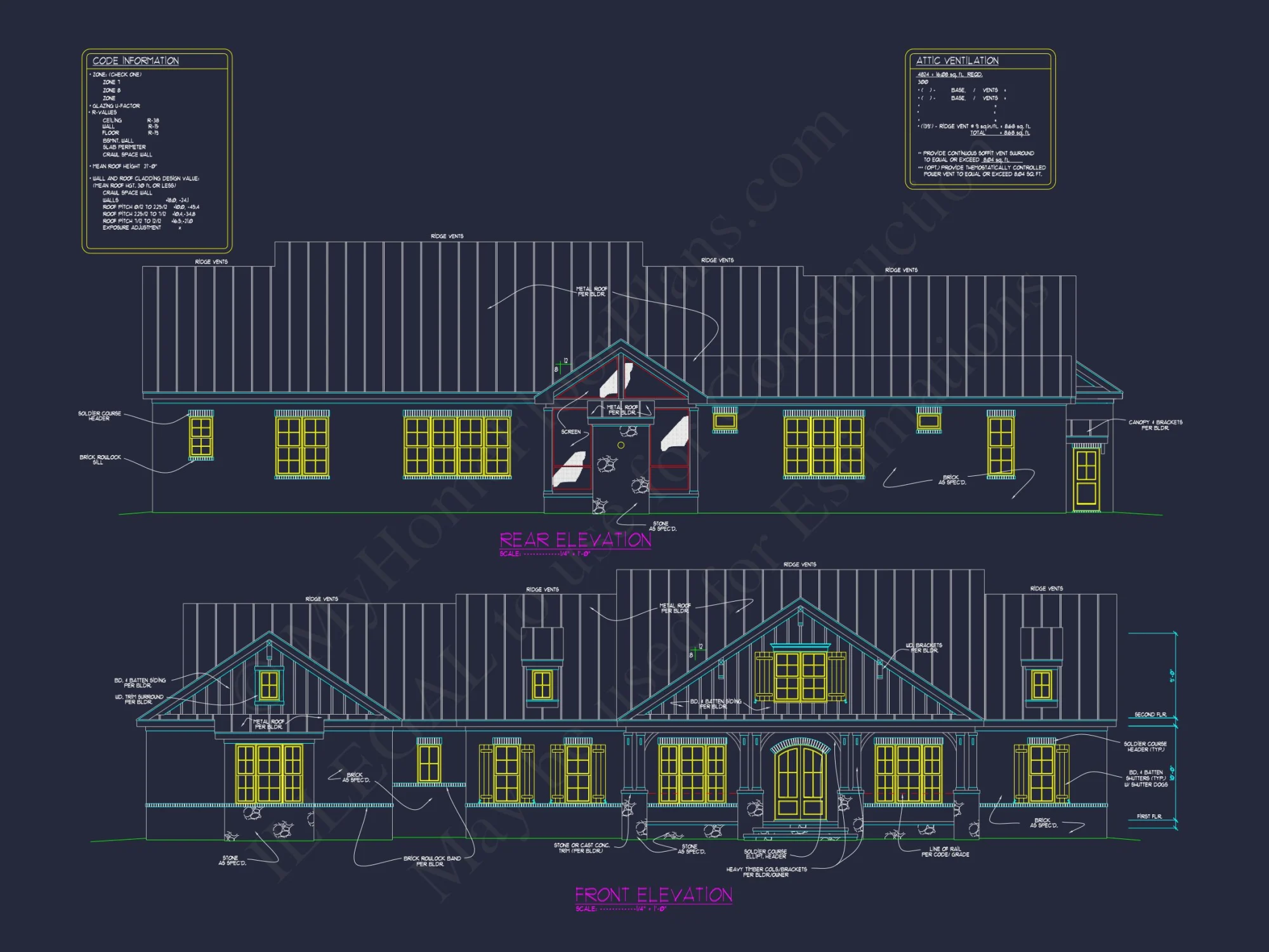 Spacious house Plan with 4 Bedrooms, Study, and CAD Designs