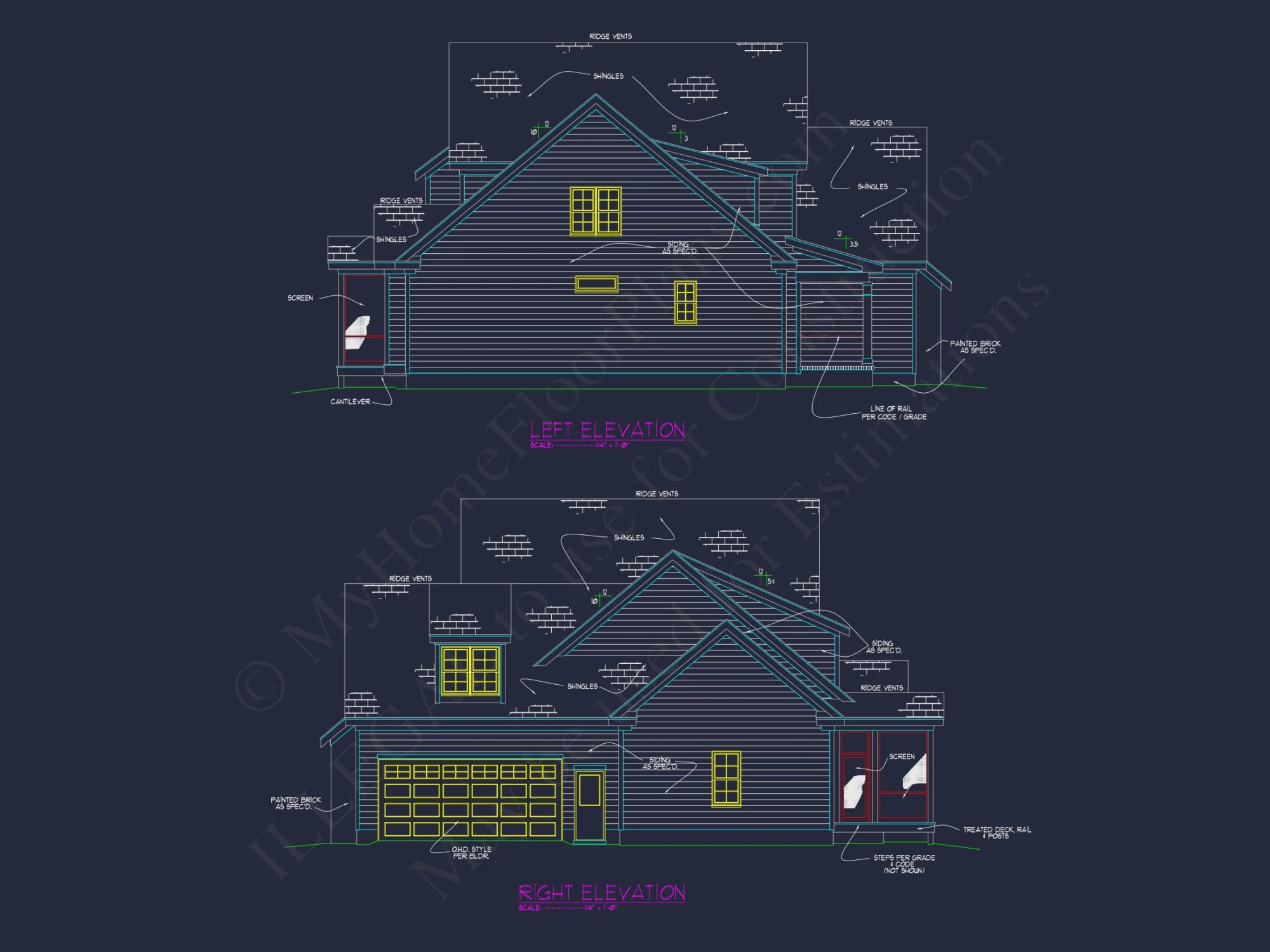 Classic Craftsman house Plan with Spacious Floor Designs in CAD
