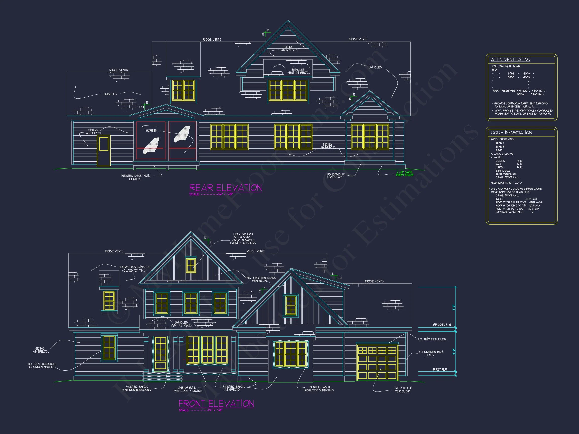 19-1518 HOUSE PLAN - Classic Craftsman House Plan with Spacious Floor Designs in CAD 2 Classic Craftsman house Plan with Spacious Floor Designs in CAD