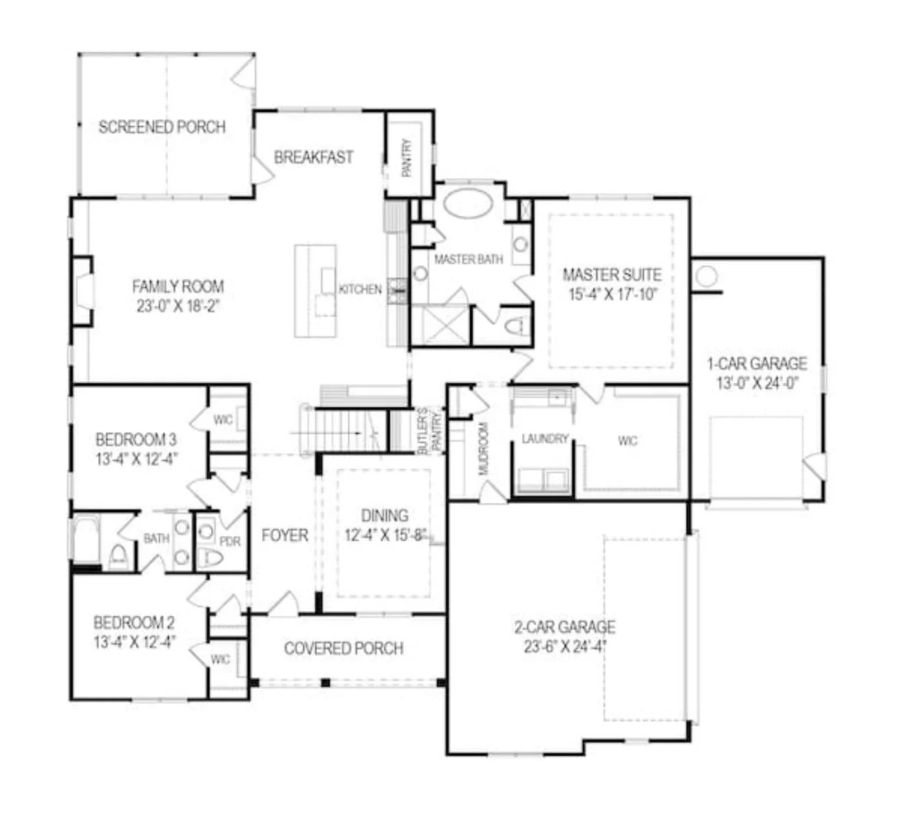 Gorgeous house Floor Plan with Craftsman Design