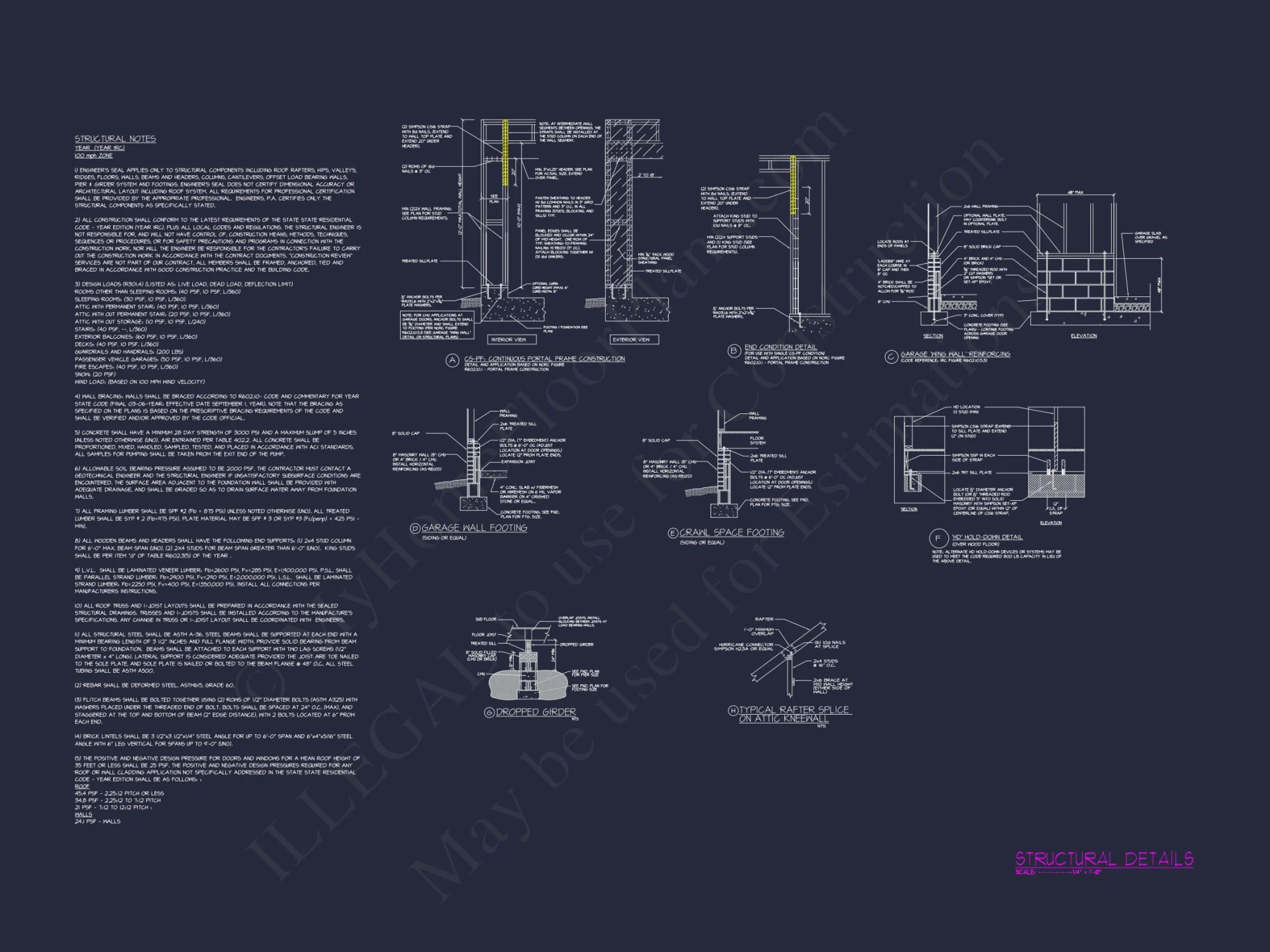 Modern Craftsman house Floor Plan with Detailed Architecture