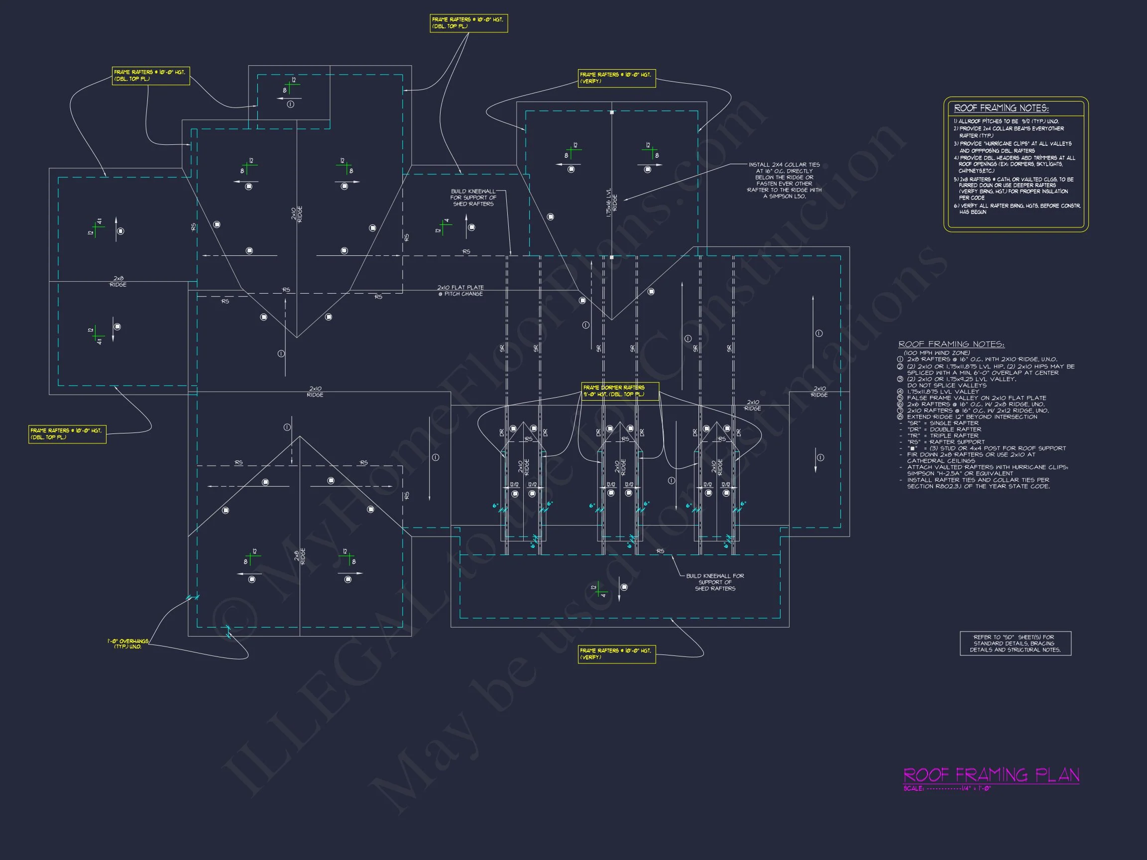 18-1755 HOUSE PLAN - Modern Craftsman House Floor Plan with Detailed Architecture 15 Modern Craftsman house Floor Plan with Detailed Architecture