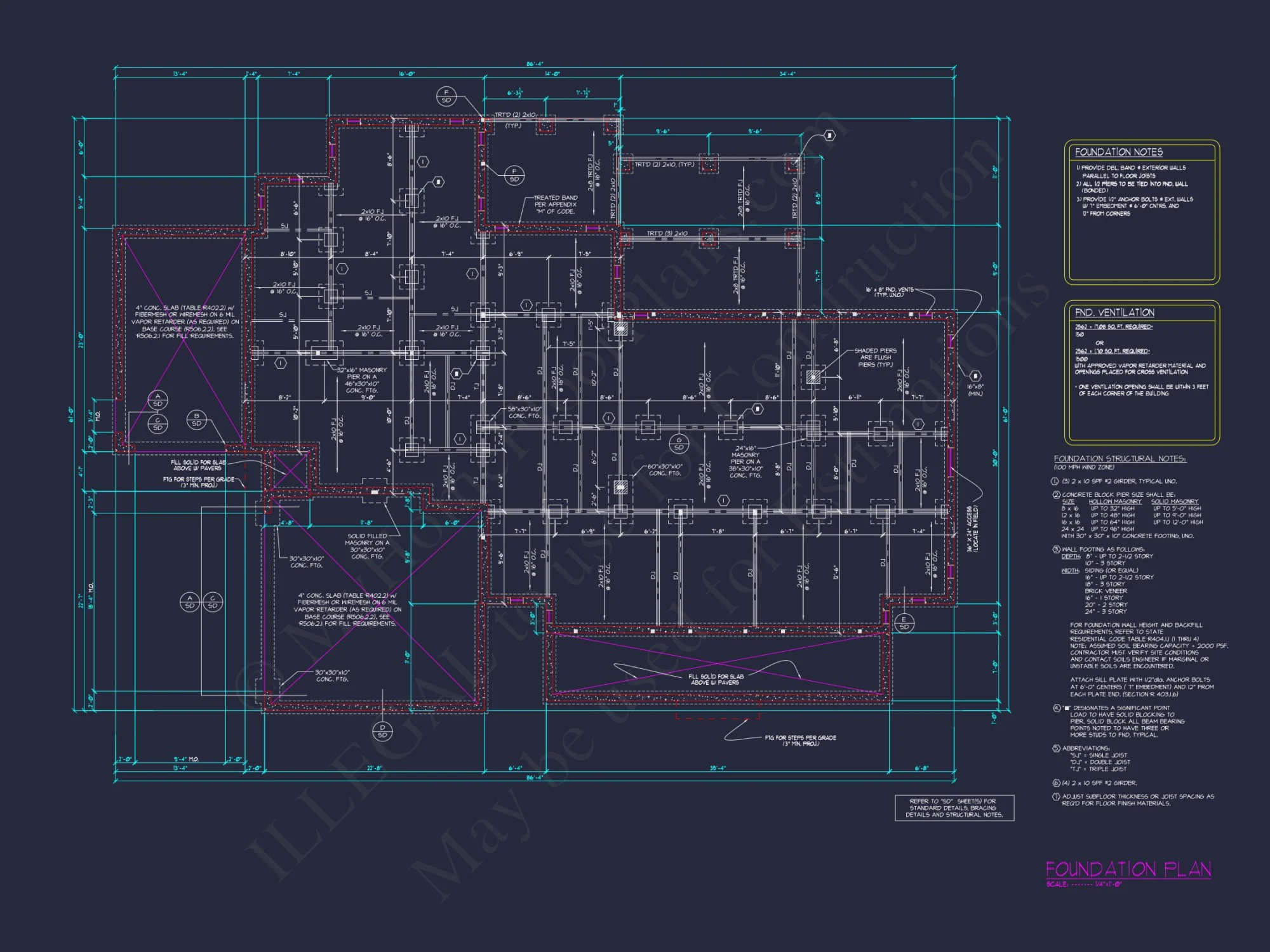 Modern Craftsman house Floor Plan with Detailed Architecture
