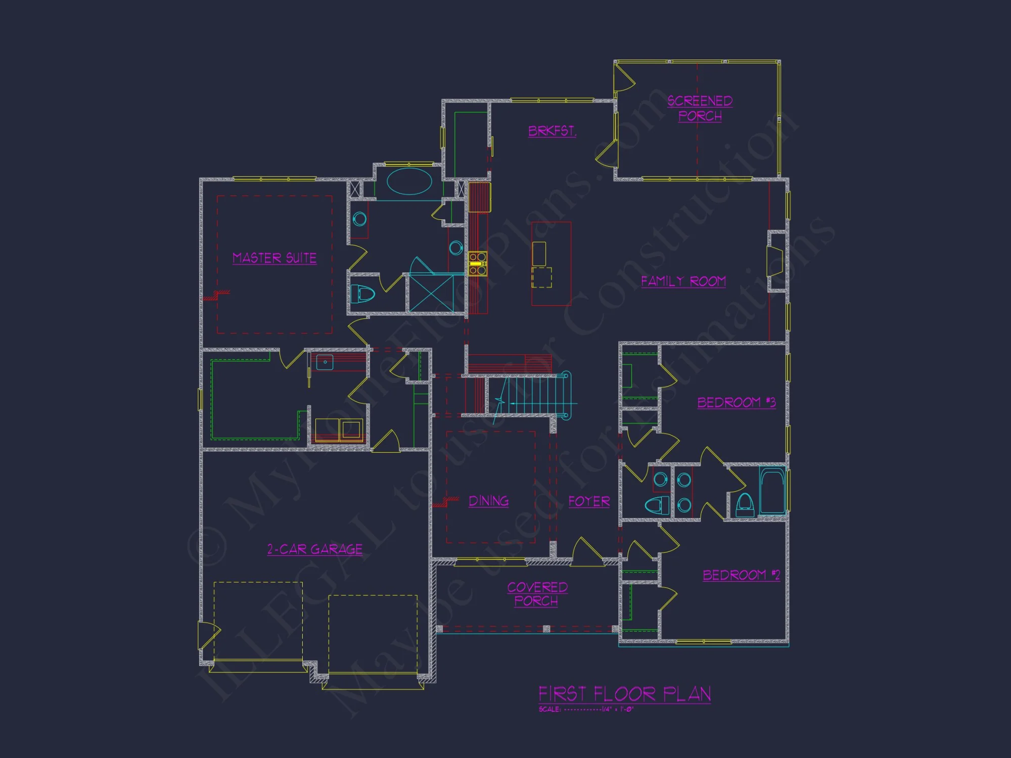 Beautiful 2-Story house Plan with CAD Blueprints & Designs