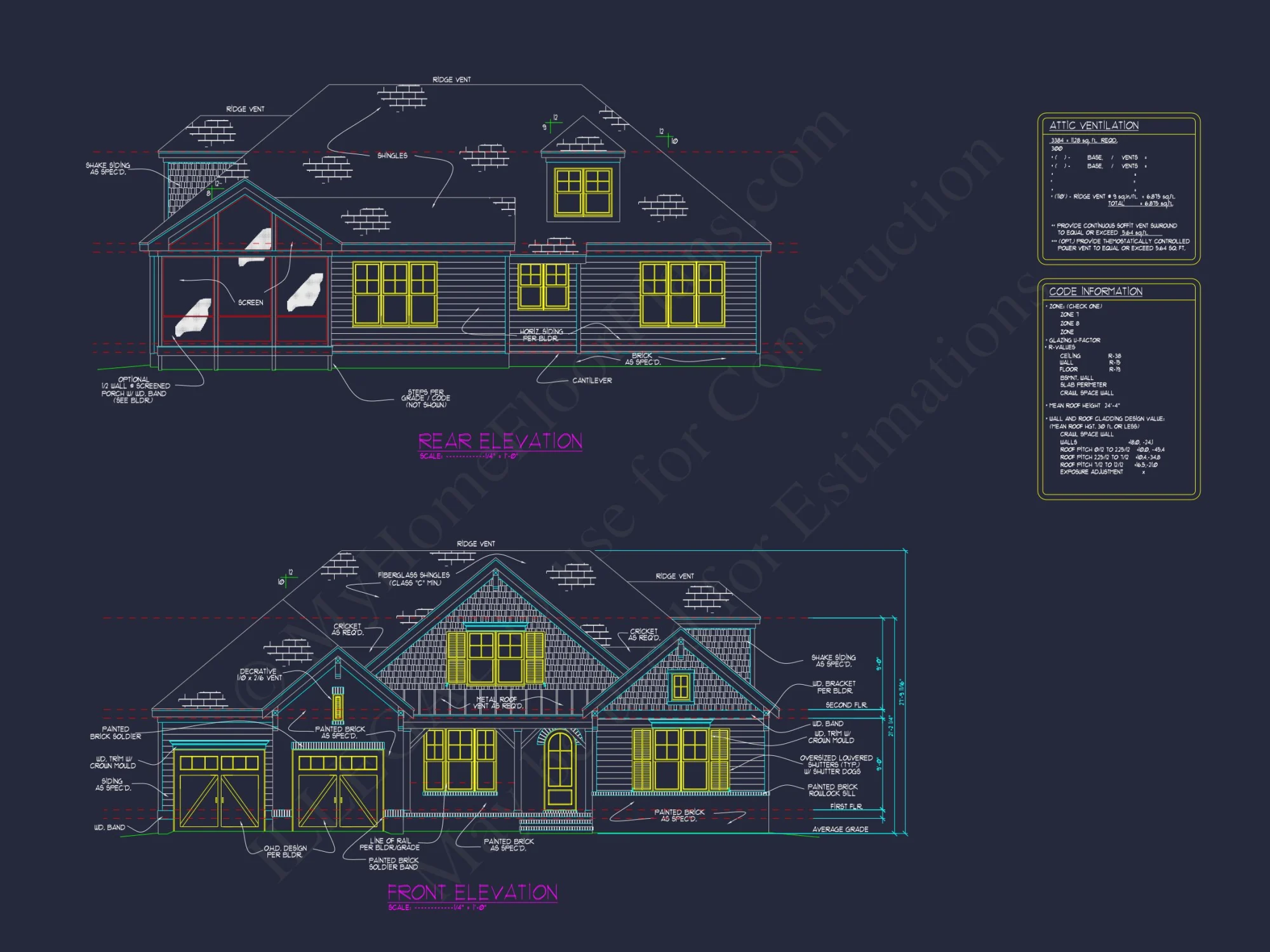 Beautiful 2-Story house Plan with CAD Blueprints & Designs