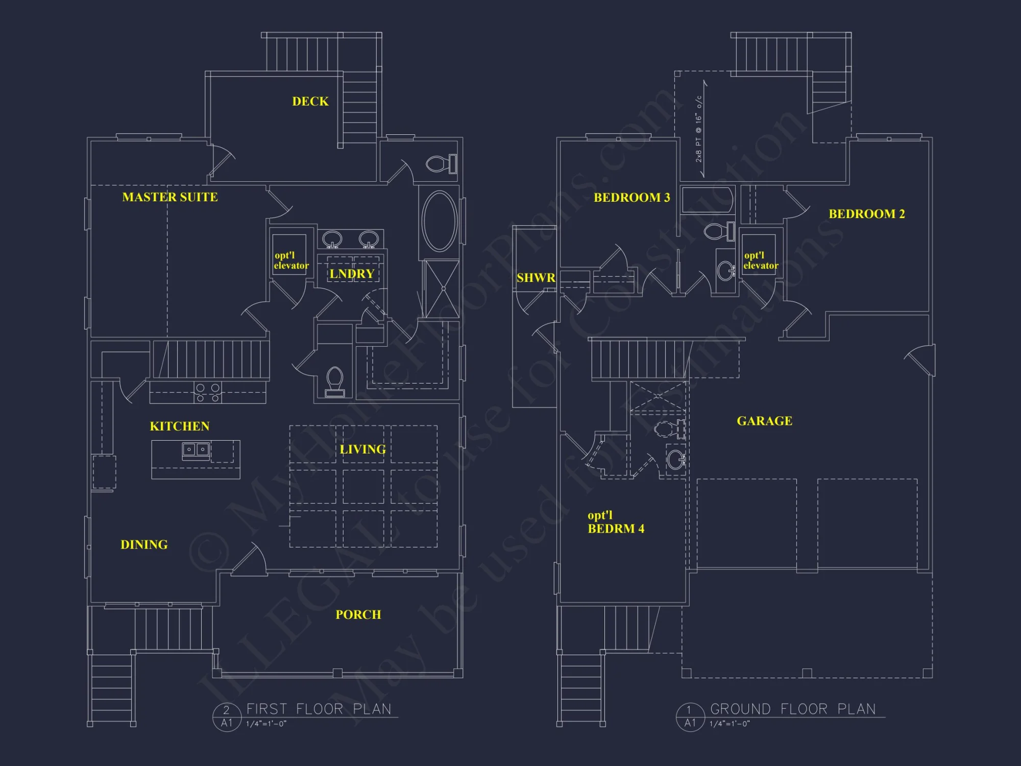 Elegant house Plan with 2 Floors, CAD Blueprint & Open Designs