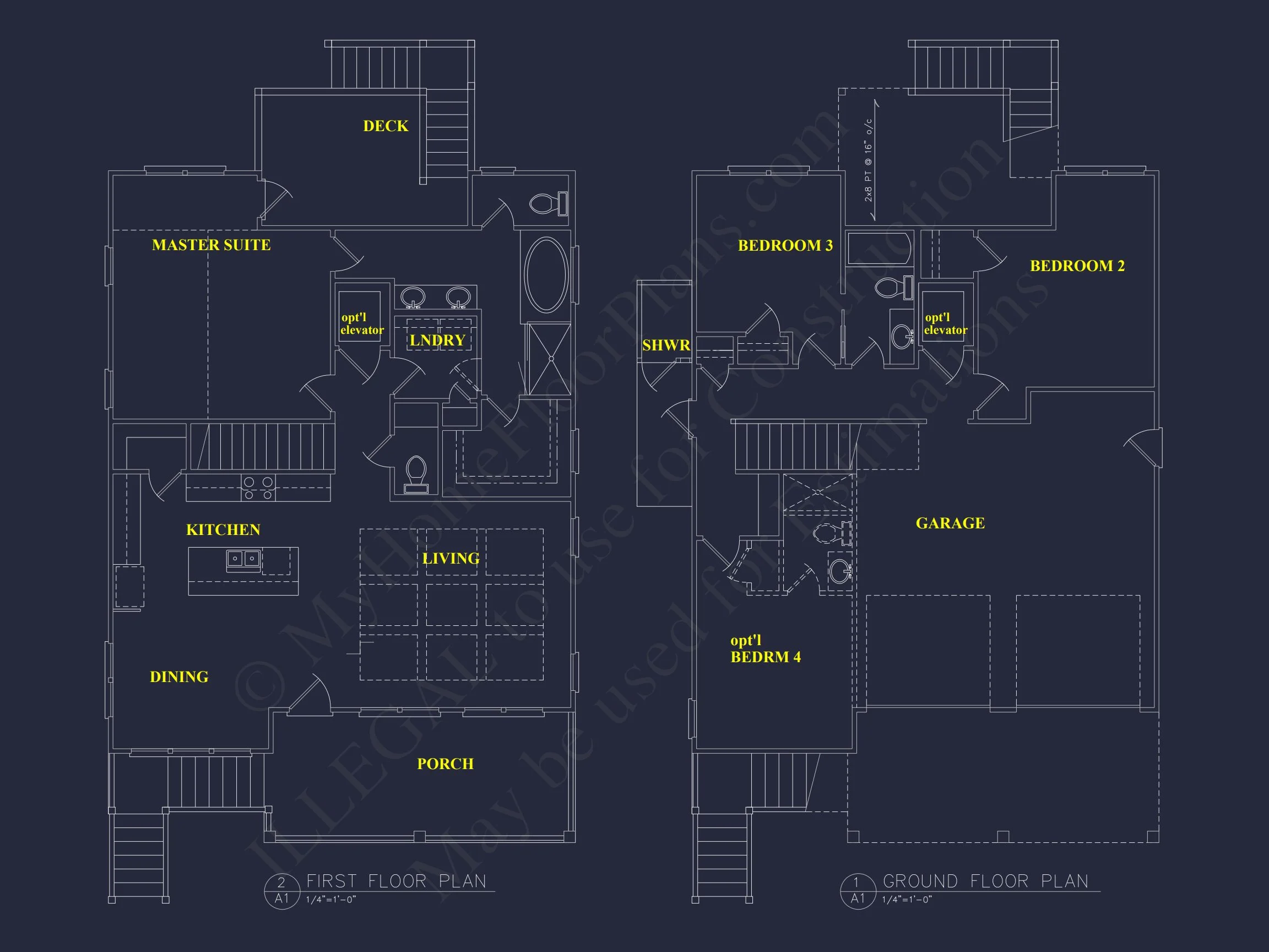 Elegant house Plan with 2 Floors, CAD Blueprint & Open Designs